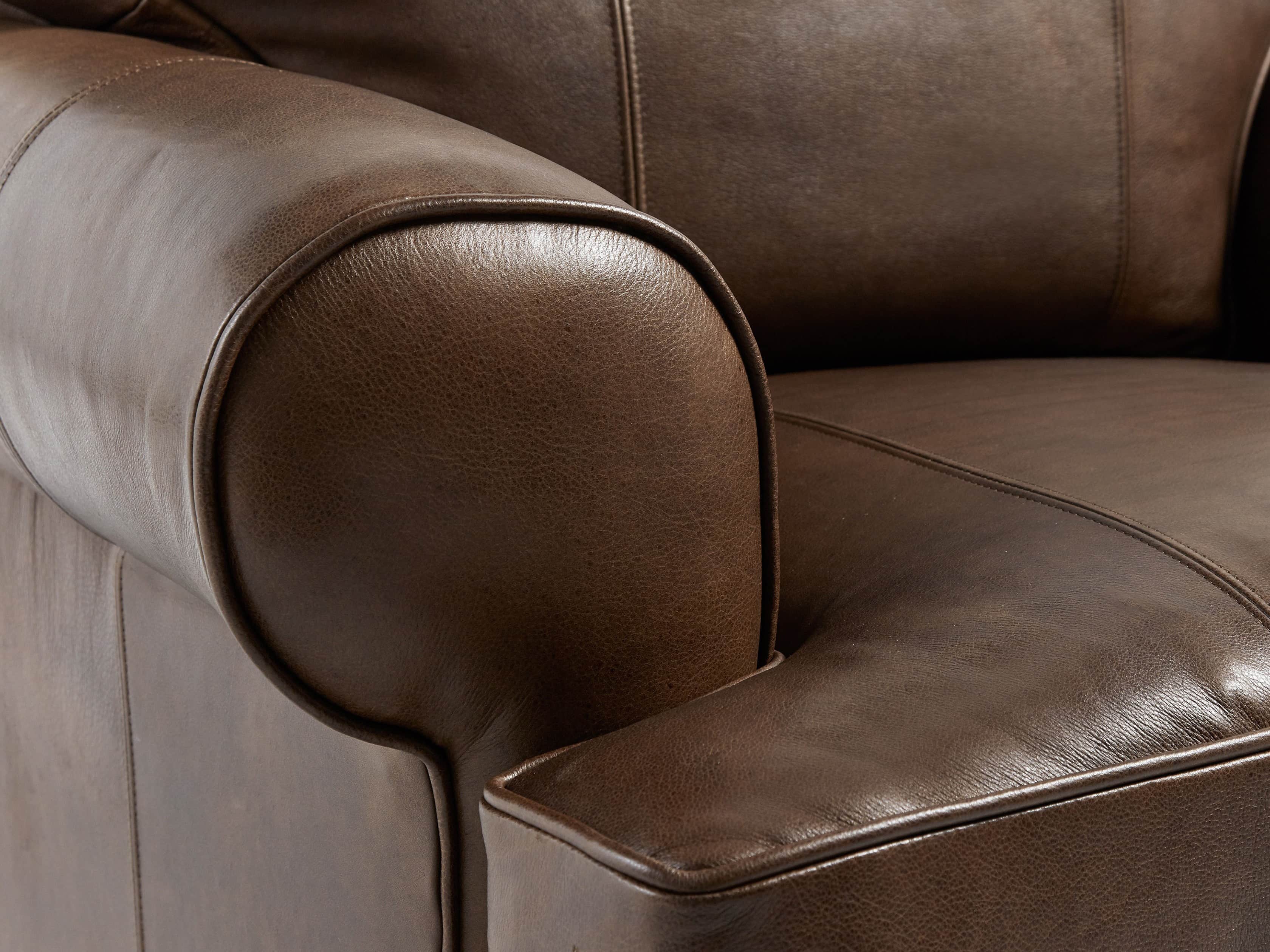 Hadley 42" Leather Chair in Anilina Hazelnut, slide 6 of 6