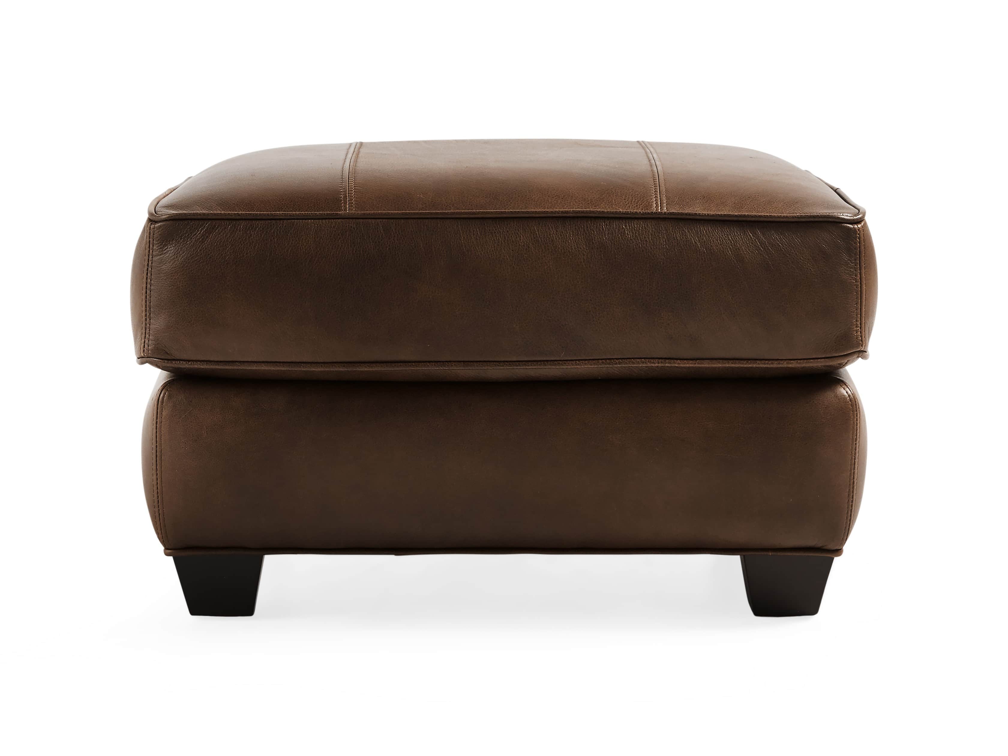 Hadley Leather 29" Ottoman in Anilina Hazelnut, slide 2 of 4