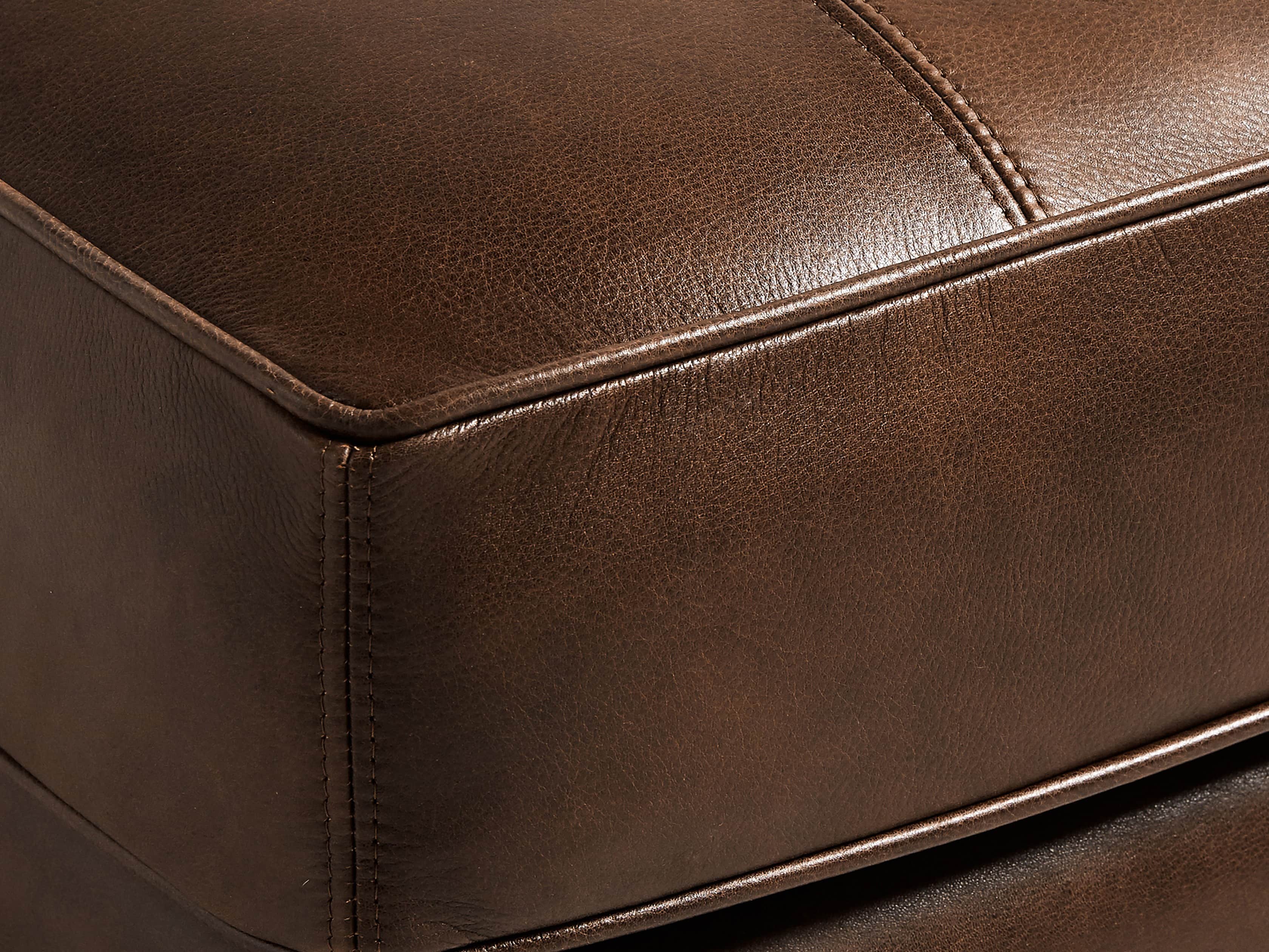 Hadley Leather 29" Ottoman in Anilina Hazelnut, slide 4 of 4