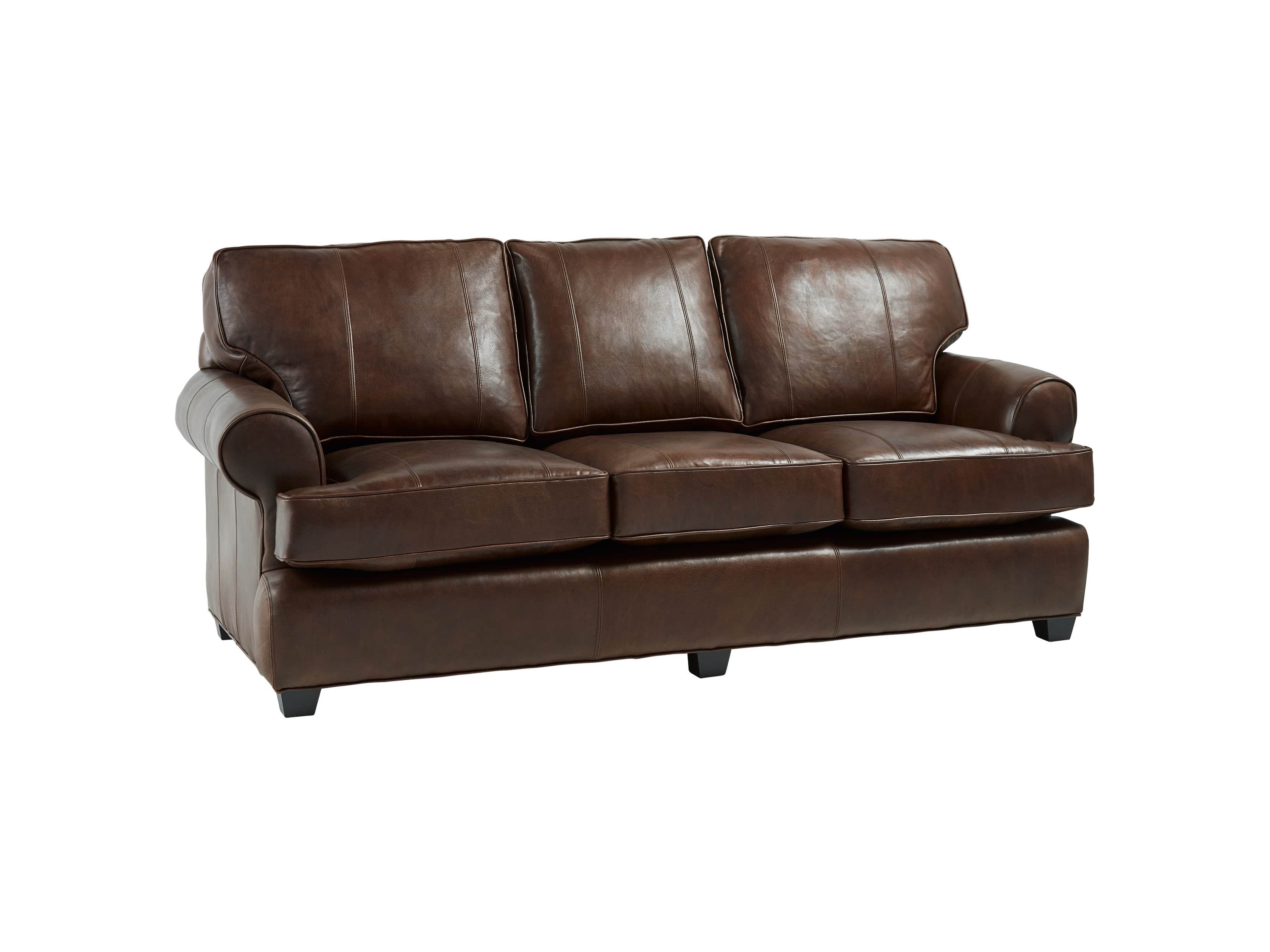 Hadley 89" Leather Sofa in Aniline Hazelnut, slide 4 of 7