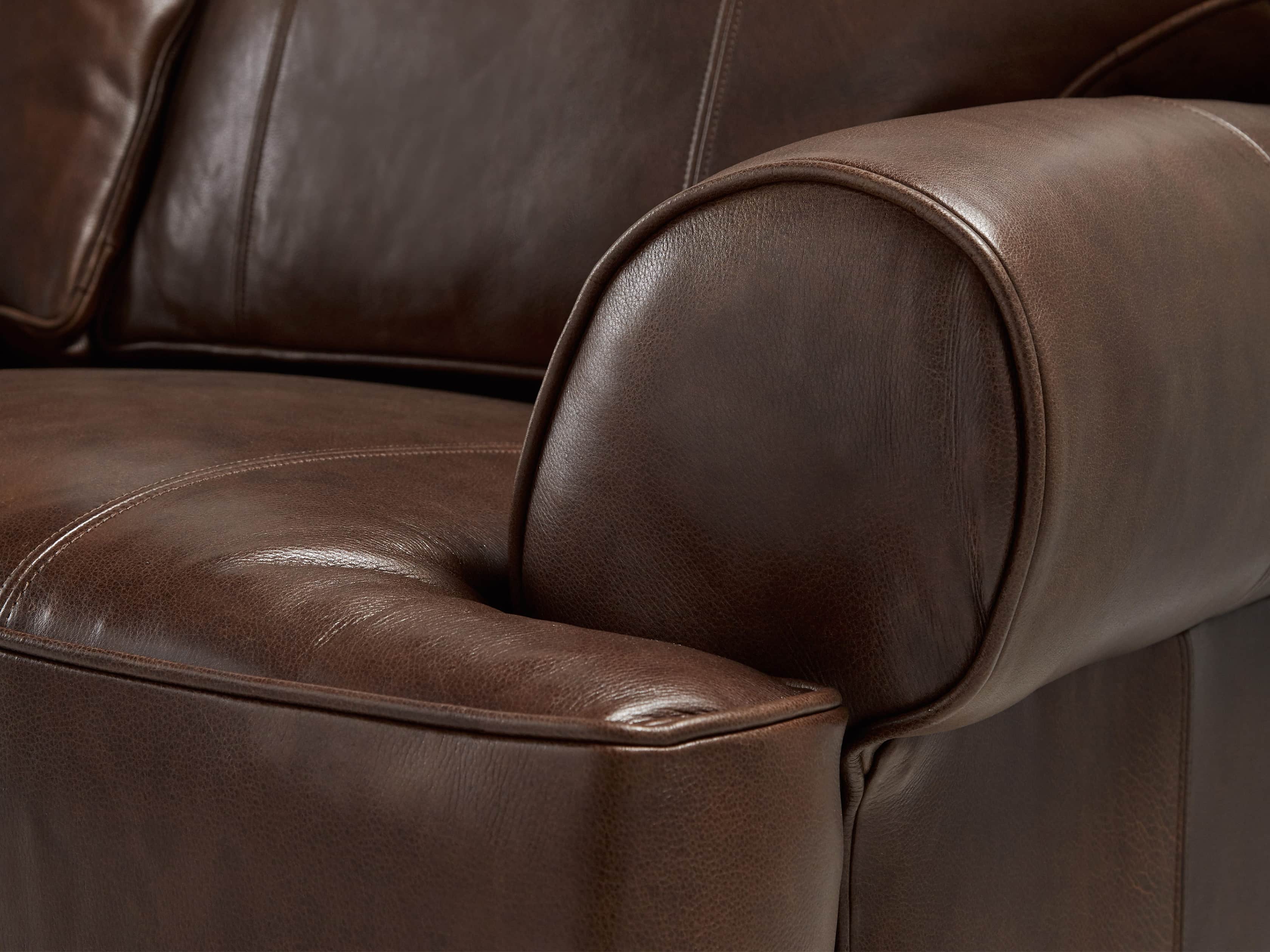 Hadley 89" Leather Sofa in Aniline Hazelnut, slide 7 of 7