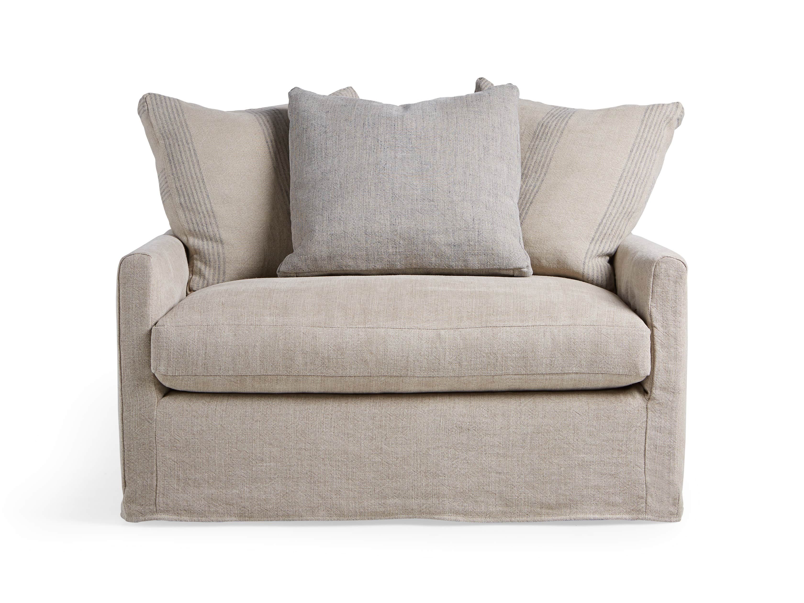 Kipton Petite Slipcovered 51" Scatterback Chair