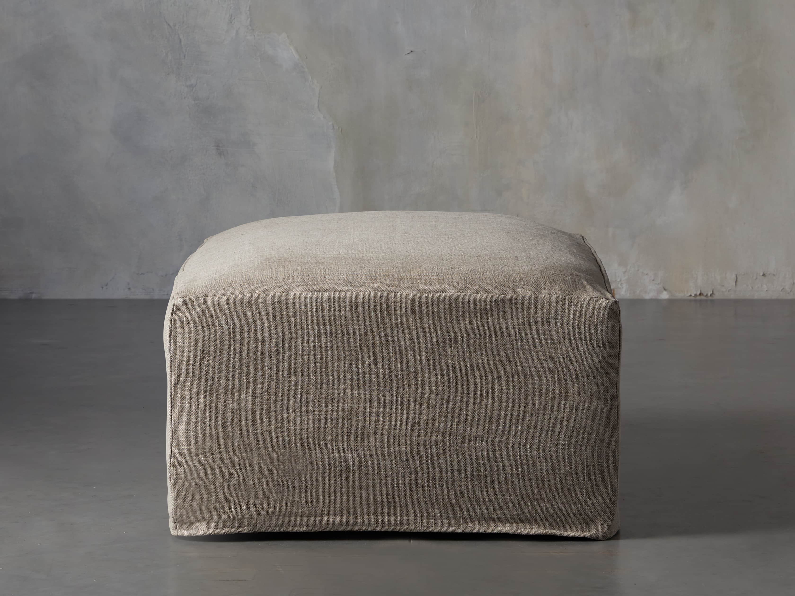 Kipton Petite Slipcovered 42" Ottoman, slide 4 of 8