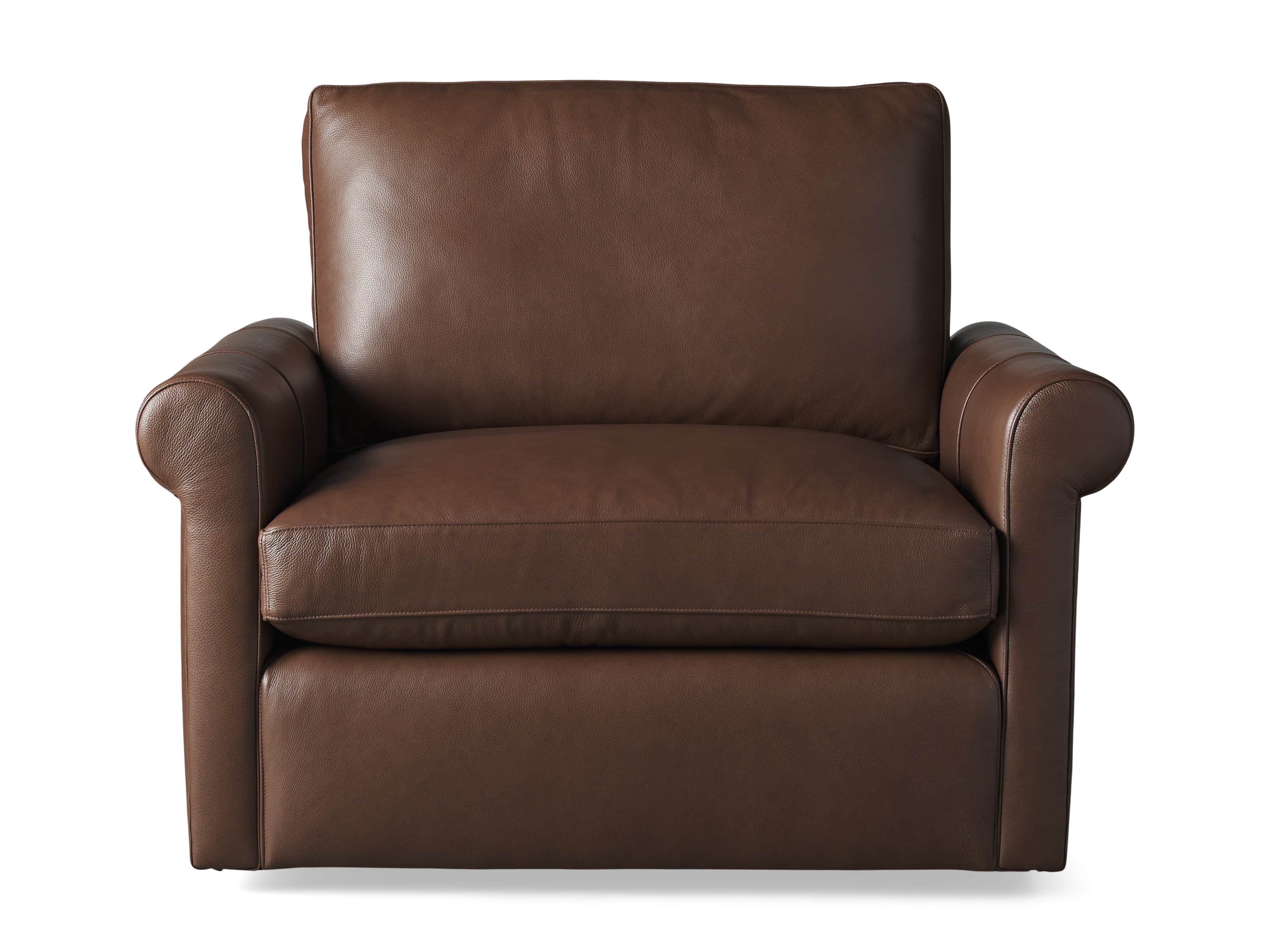 Kipton Deep Leather Rolled Arm 43" Swivel, slide 7 of 8