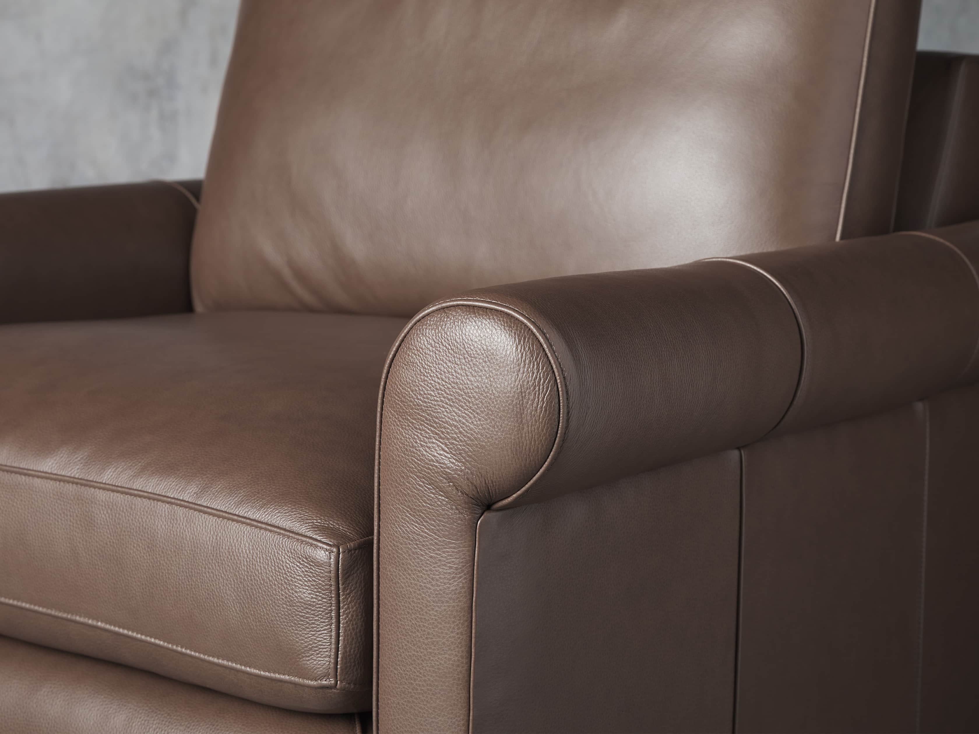 Kipton Deep Leather Rolled Arm 43" Swivel, slide 6 of 8