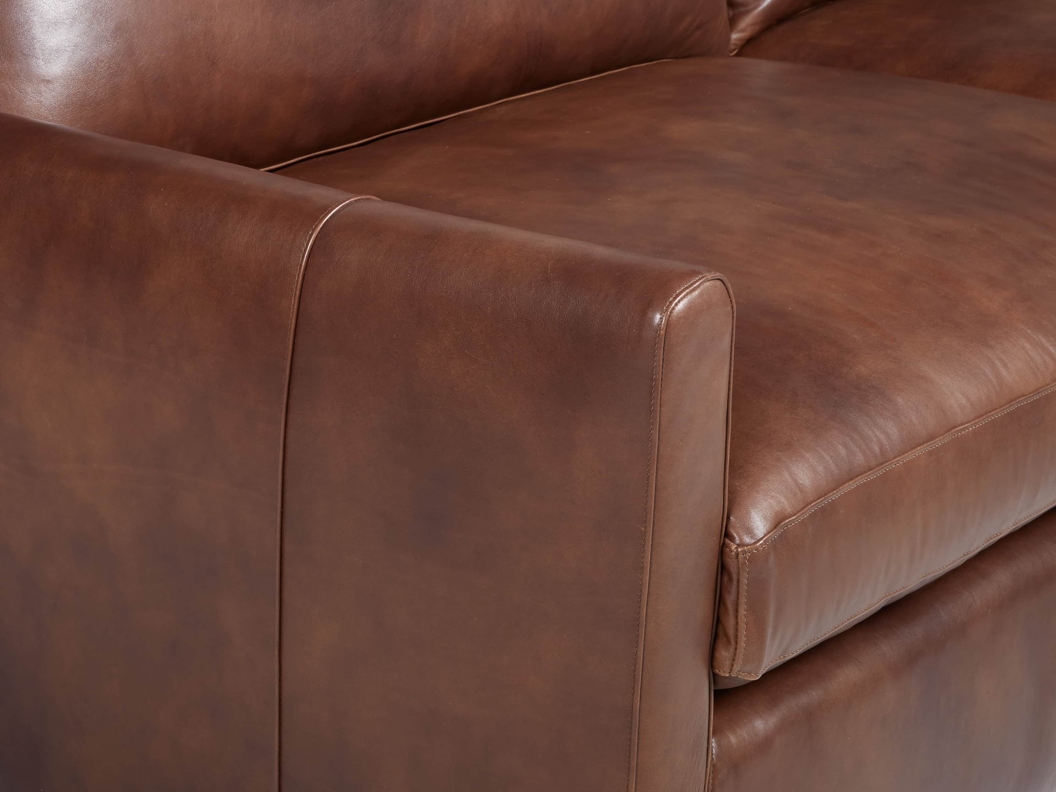 Kipton Leather Two Piece Sectional with Chaise Arhaus