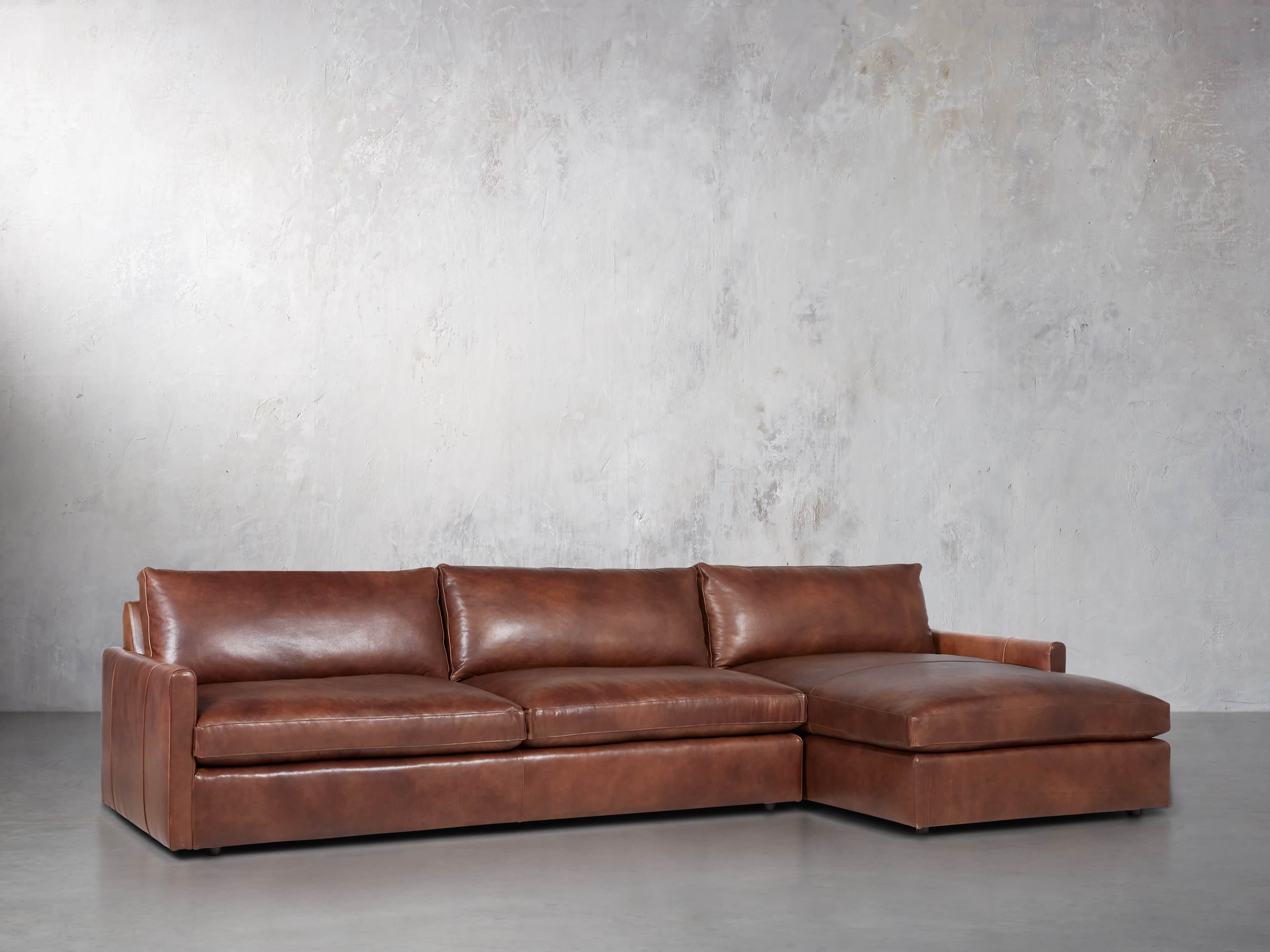 Kipton Leather 139" Right Arm Sectional