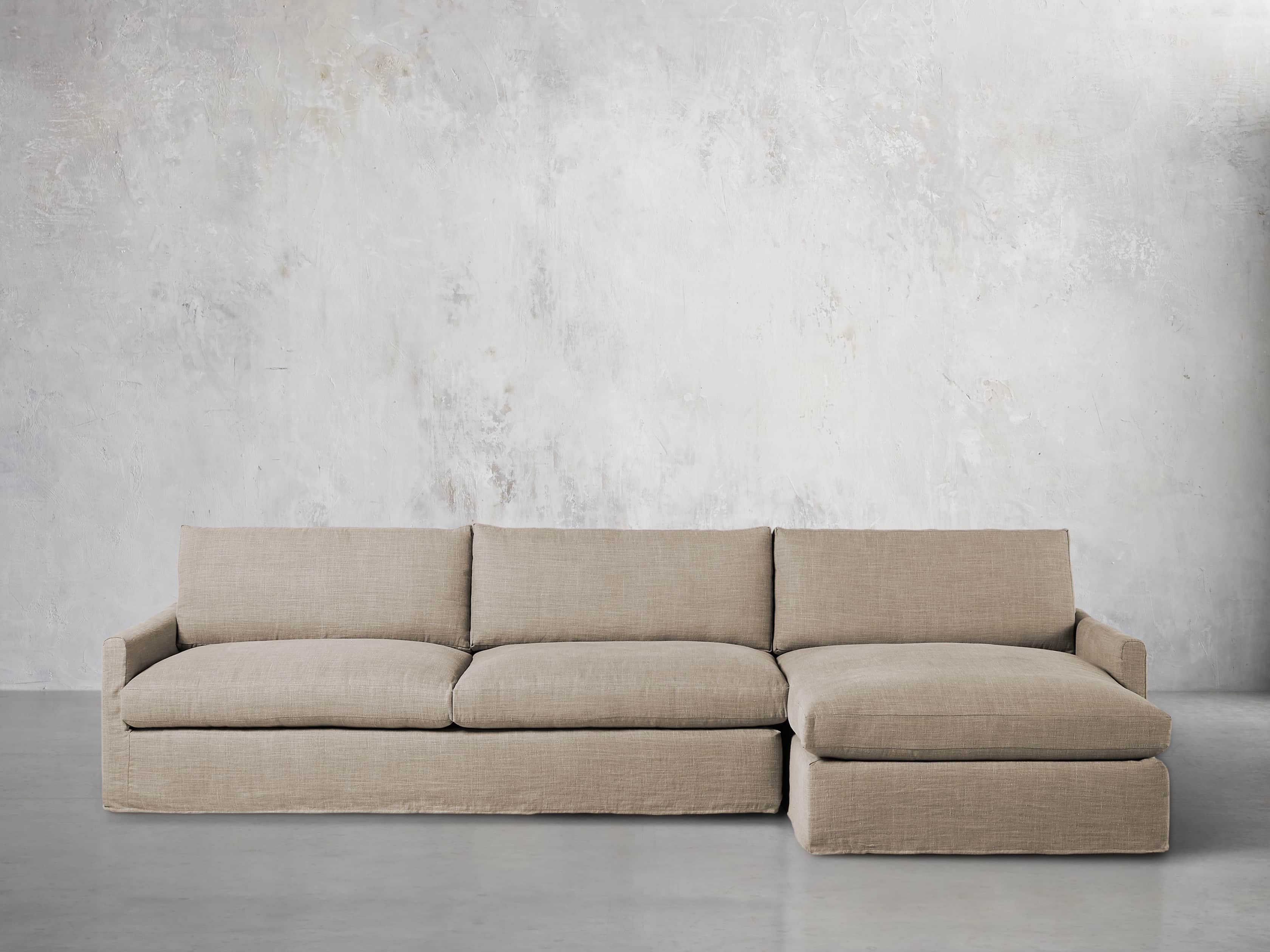 Kipton Slipcovered 139" Right Arm Two Piece Sectional, slide 2 of 9