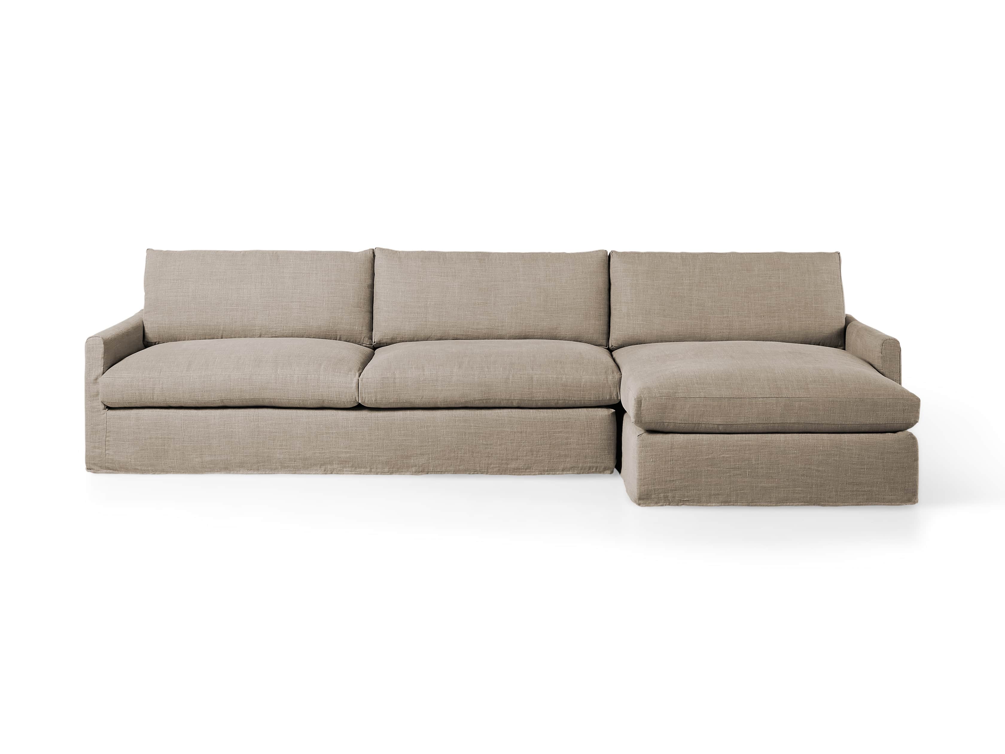 Kipton Slipcovered 139" Right Arm Two Piece Sectional, slide 3 of 8