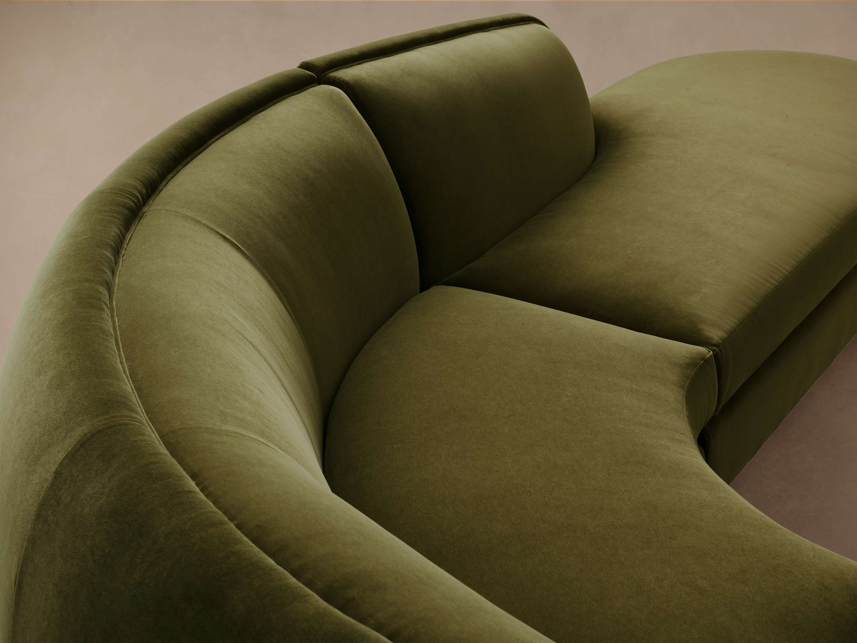 Milana Four-Piece Bumper Sectional