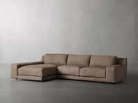 Novoli Nubuck Leather Two Piece Sectional