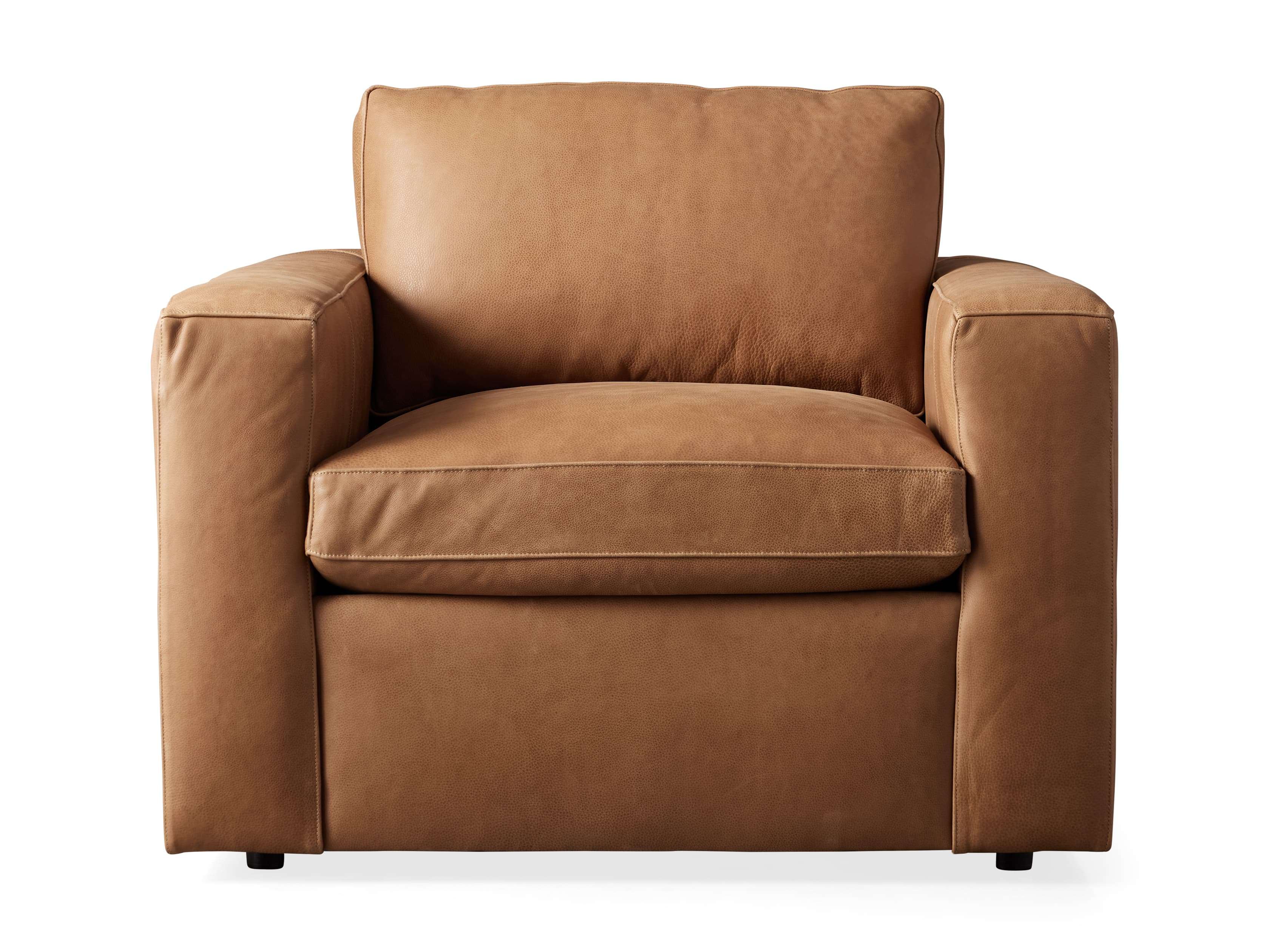 Strick & bolton filmore oversized online tan italian leather club chair