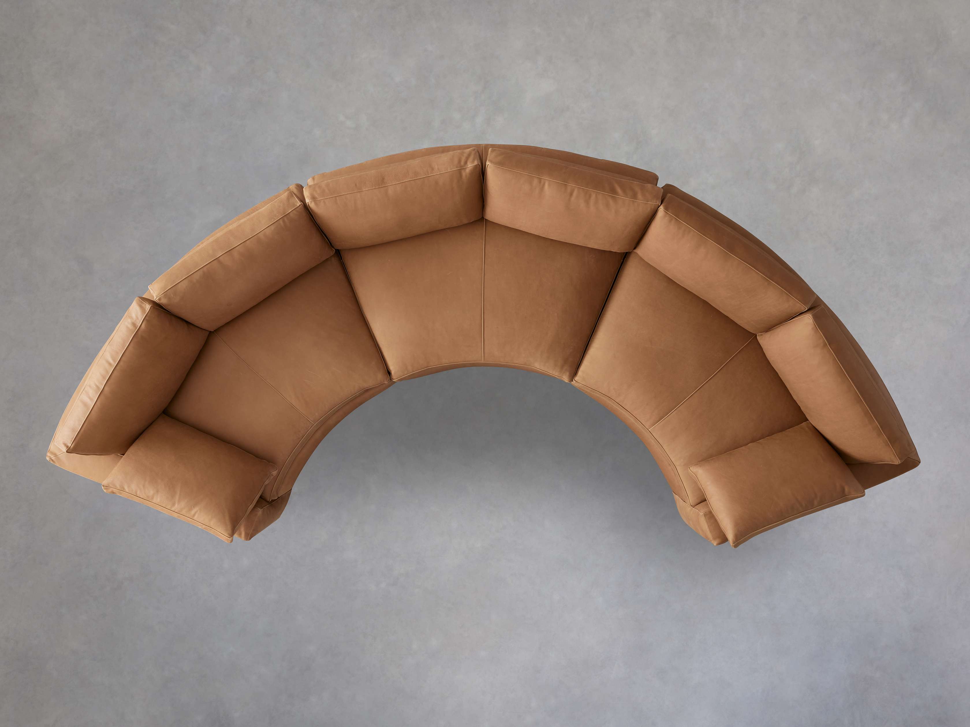 Beale Leather Three Piece Curved Sectional – Arhaus