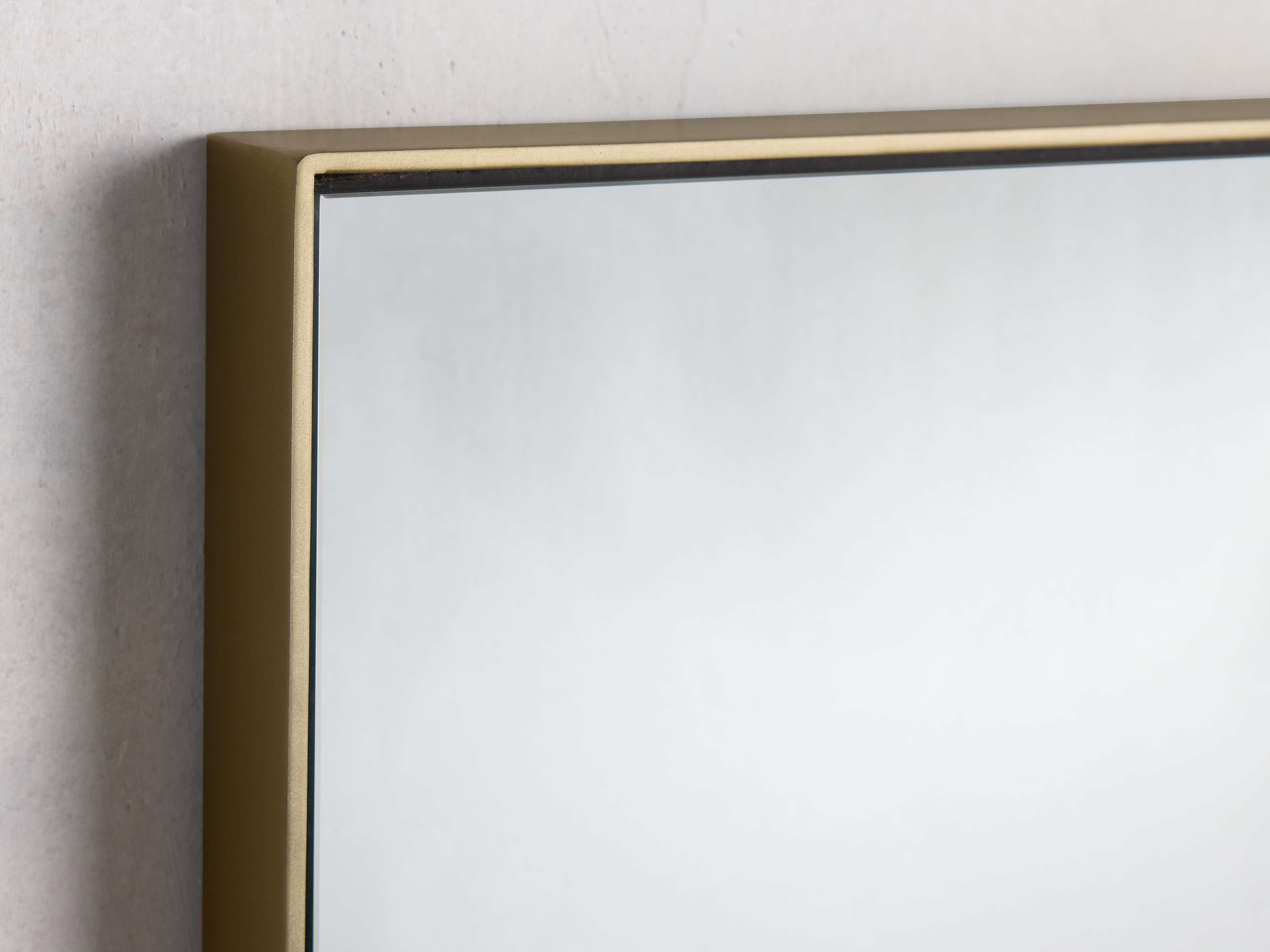 Brass shop framed mirror