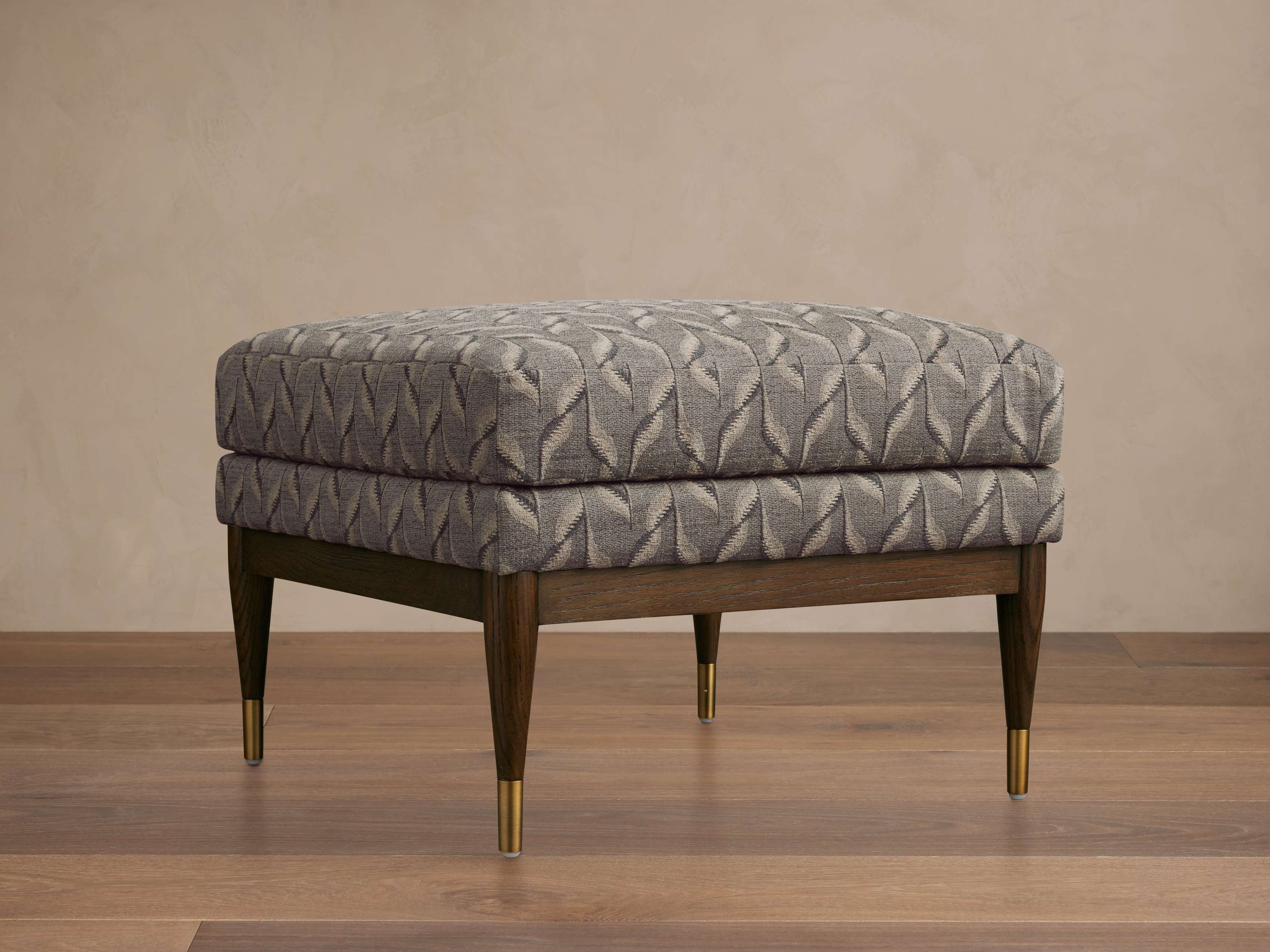 Fisher Square Ottoman in Matte Mink