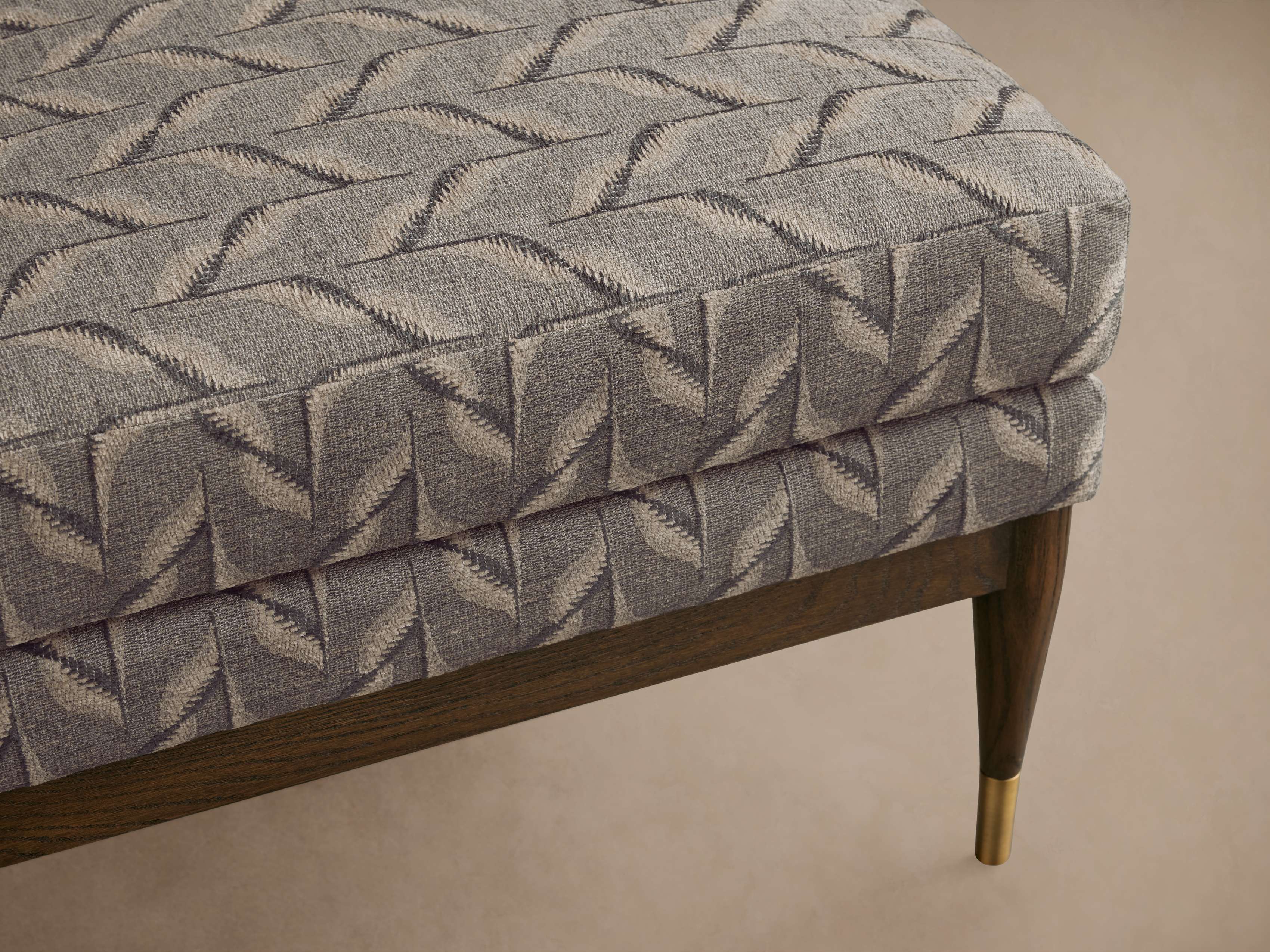 Fisher Square Ottoman in Matte Mink