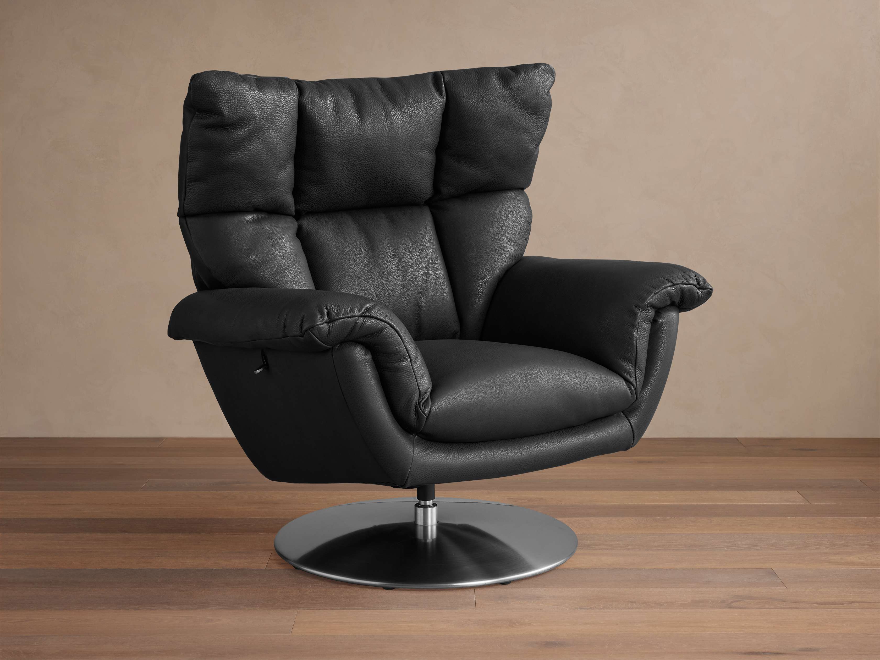 Deacon Leather Swivel Recliner - Thumbnail 2