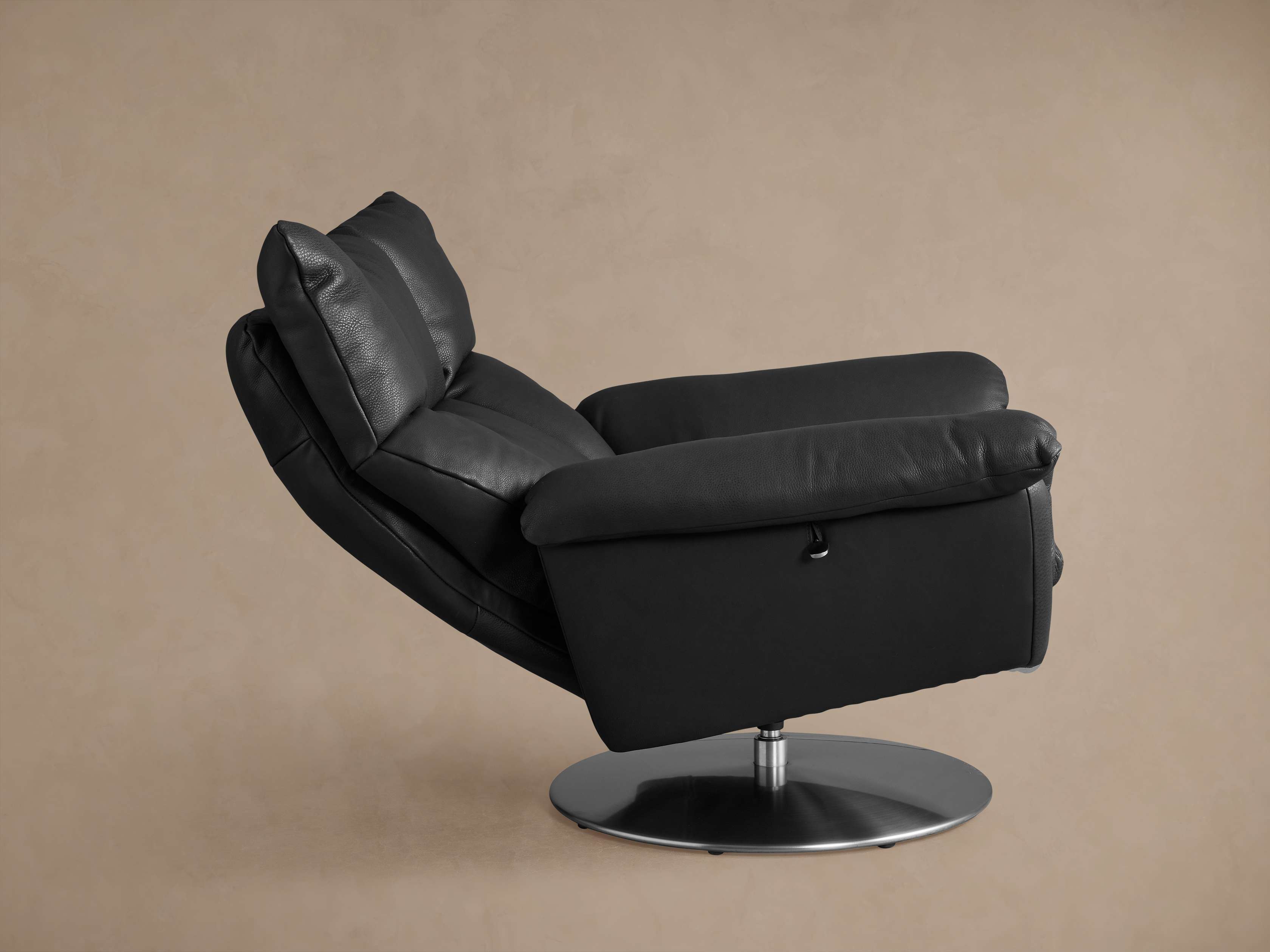 Deacon Leather Swivel Recliner - Thumbnail 3