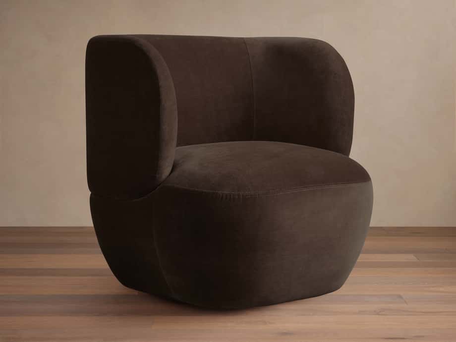 Lenny Swivel Chair in Banks Mocha