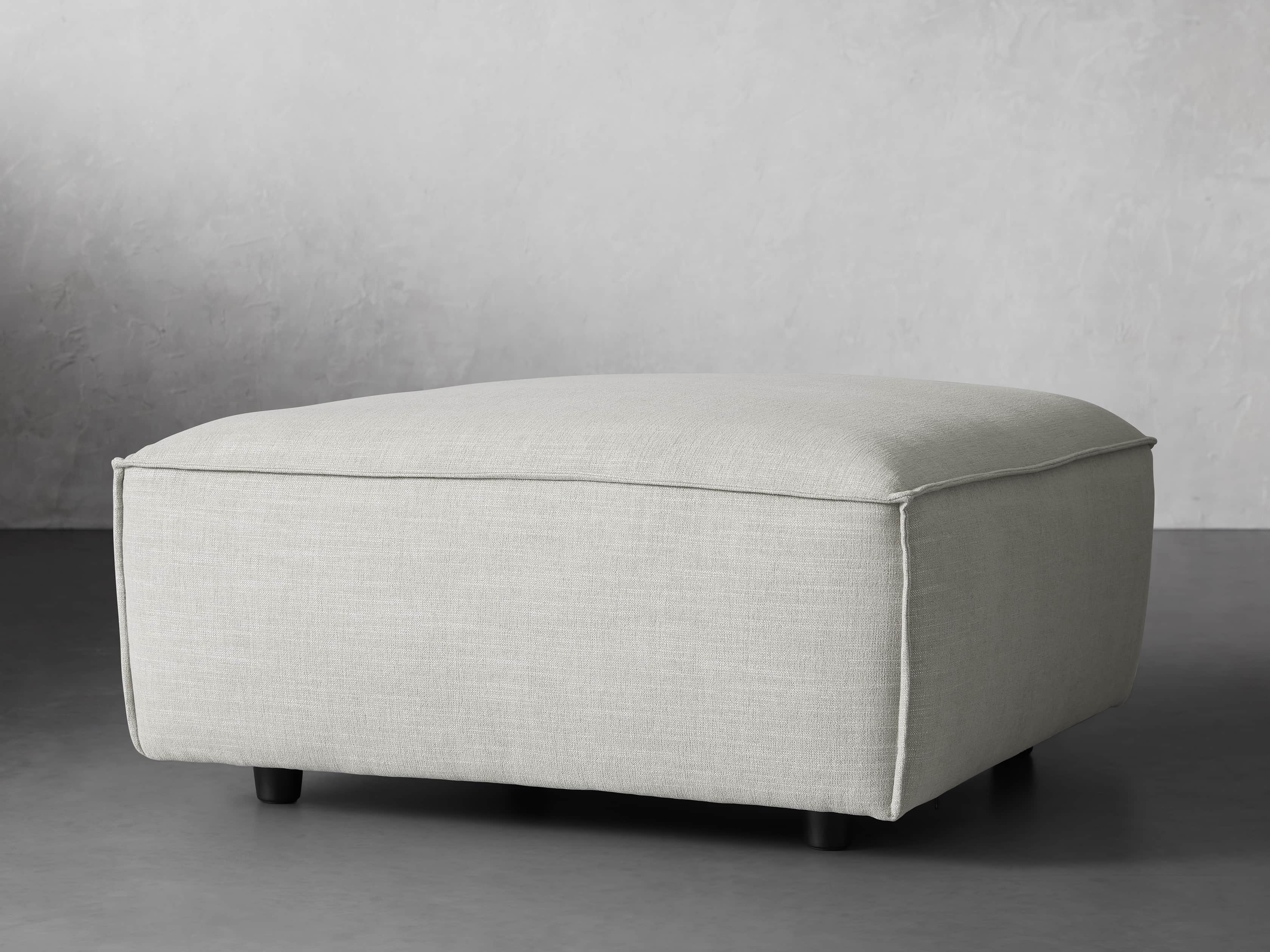 Coburn Ottoman in Nomad Stone