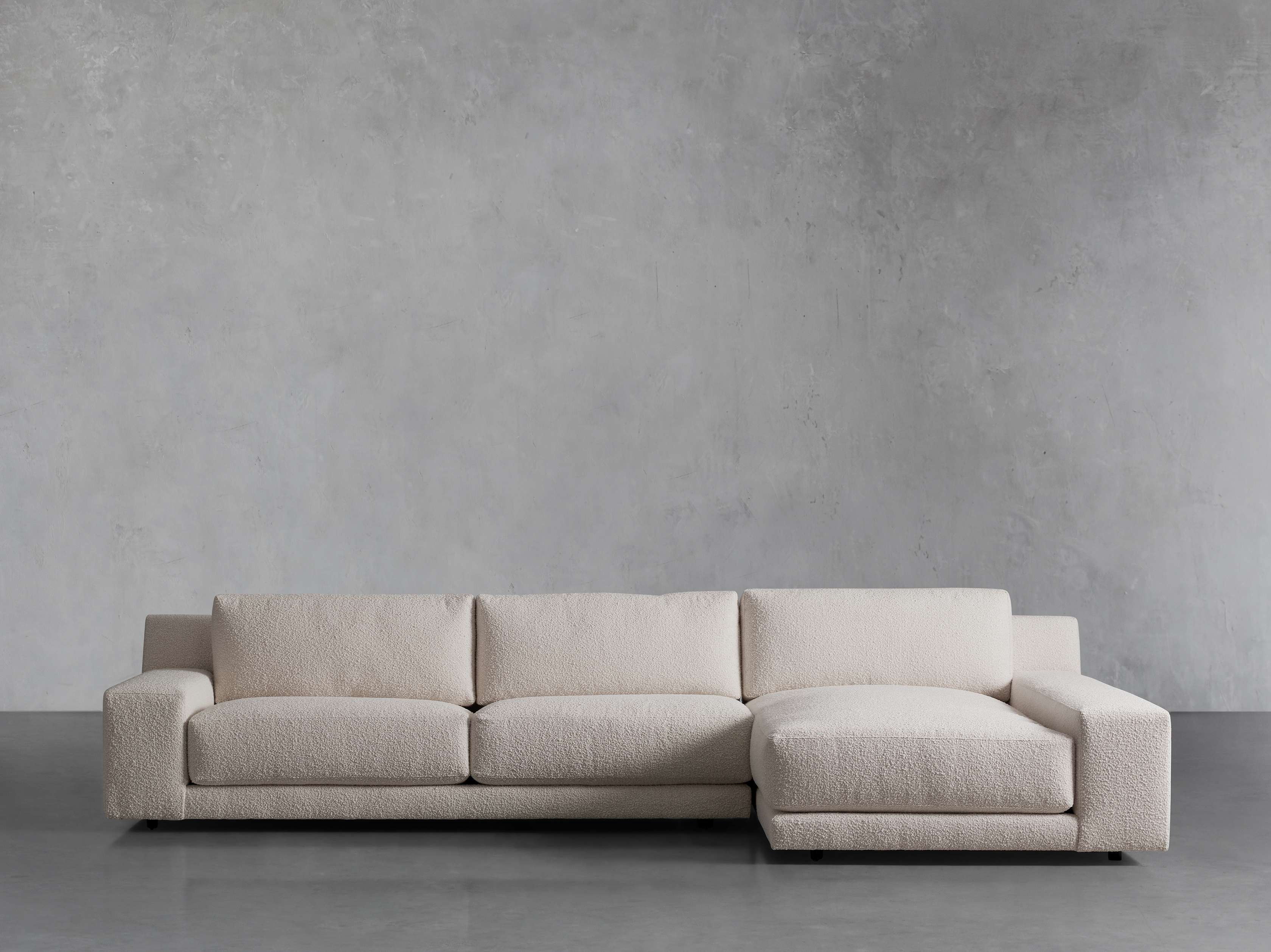 Novoli Two Piece Short Arm Chaise Sectional
