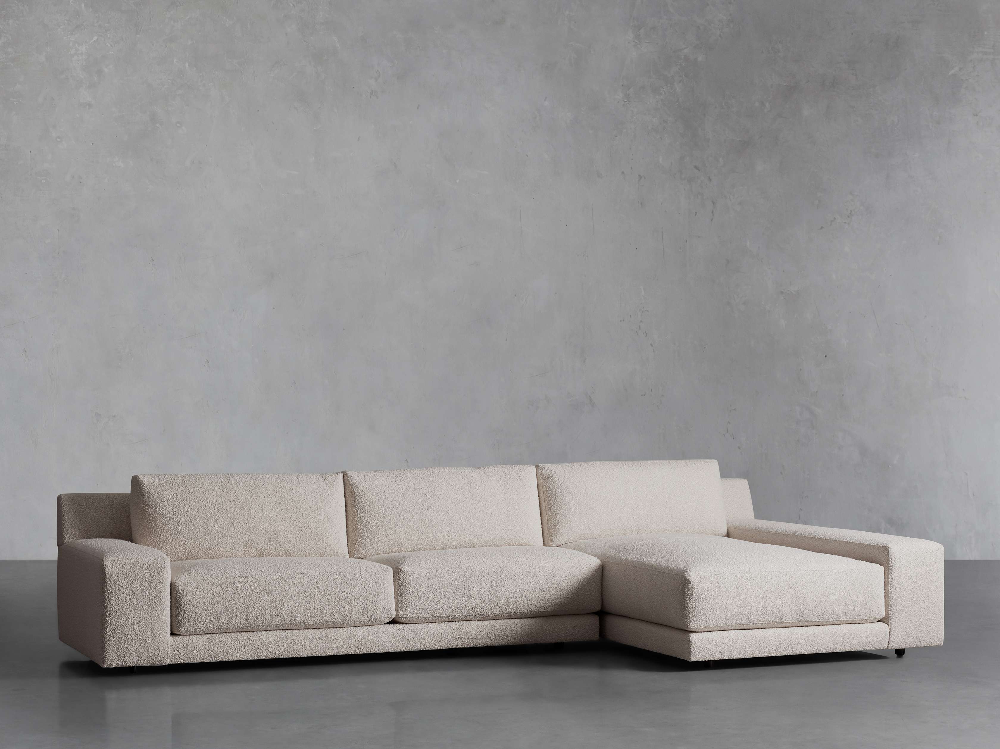 Novoli Two Piece Short Arm Chaise Sectional