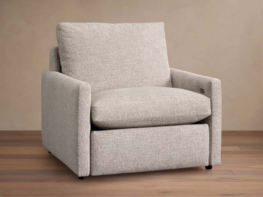 Kipton Slim Arm Motion Recliner in Plush Linen