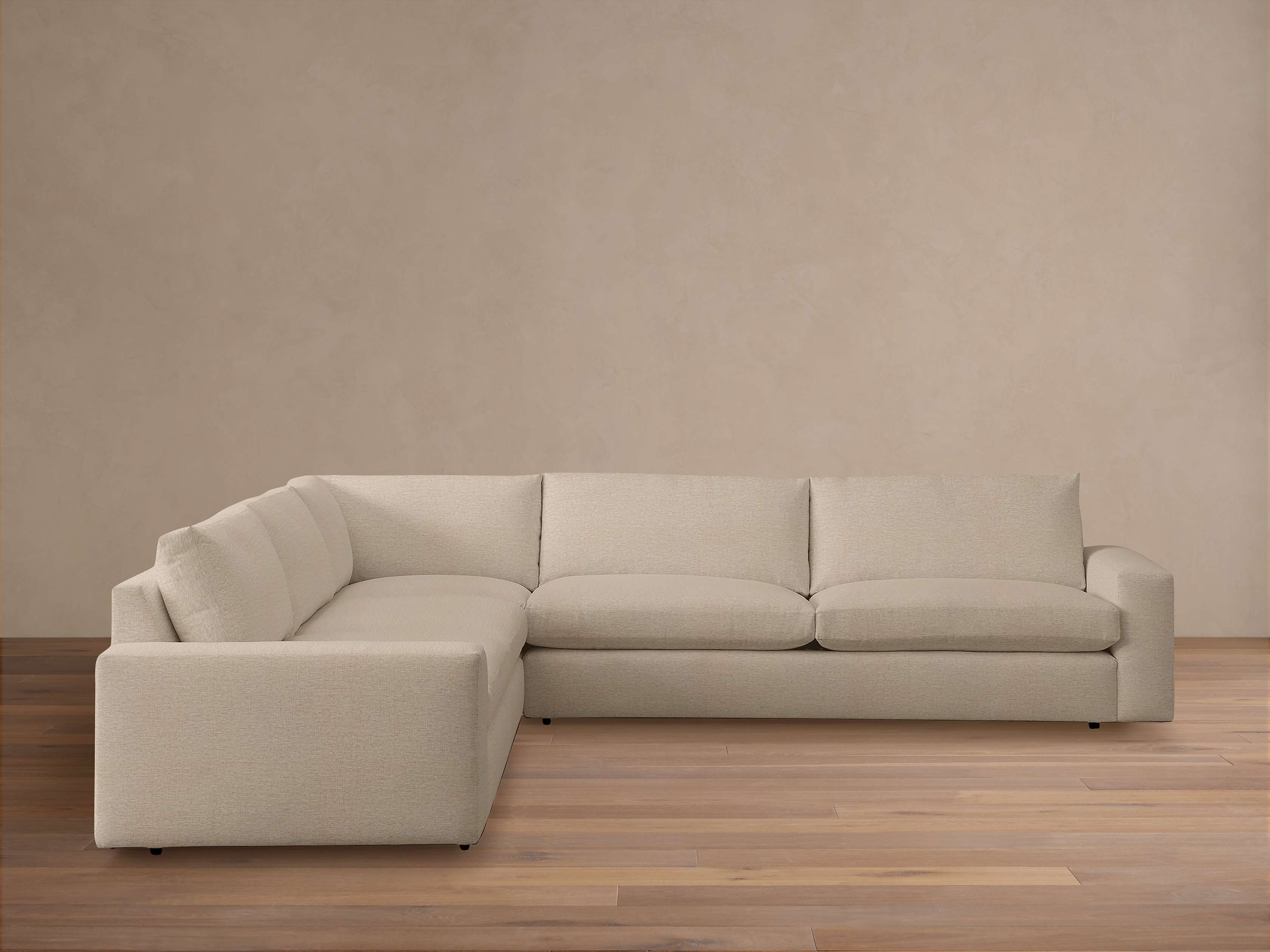 Kipton Wide Arm Corner Sectional in Nomad Snow