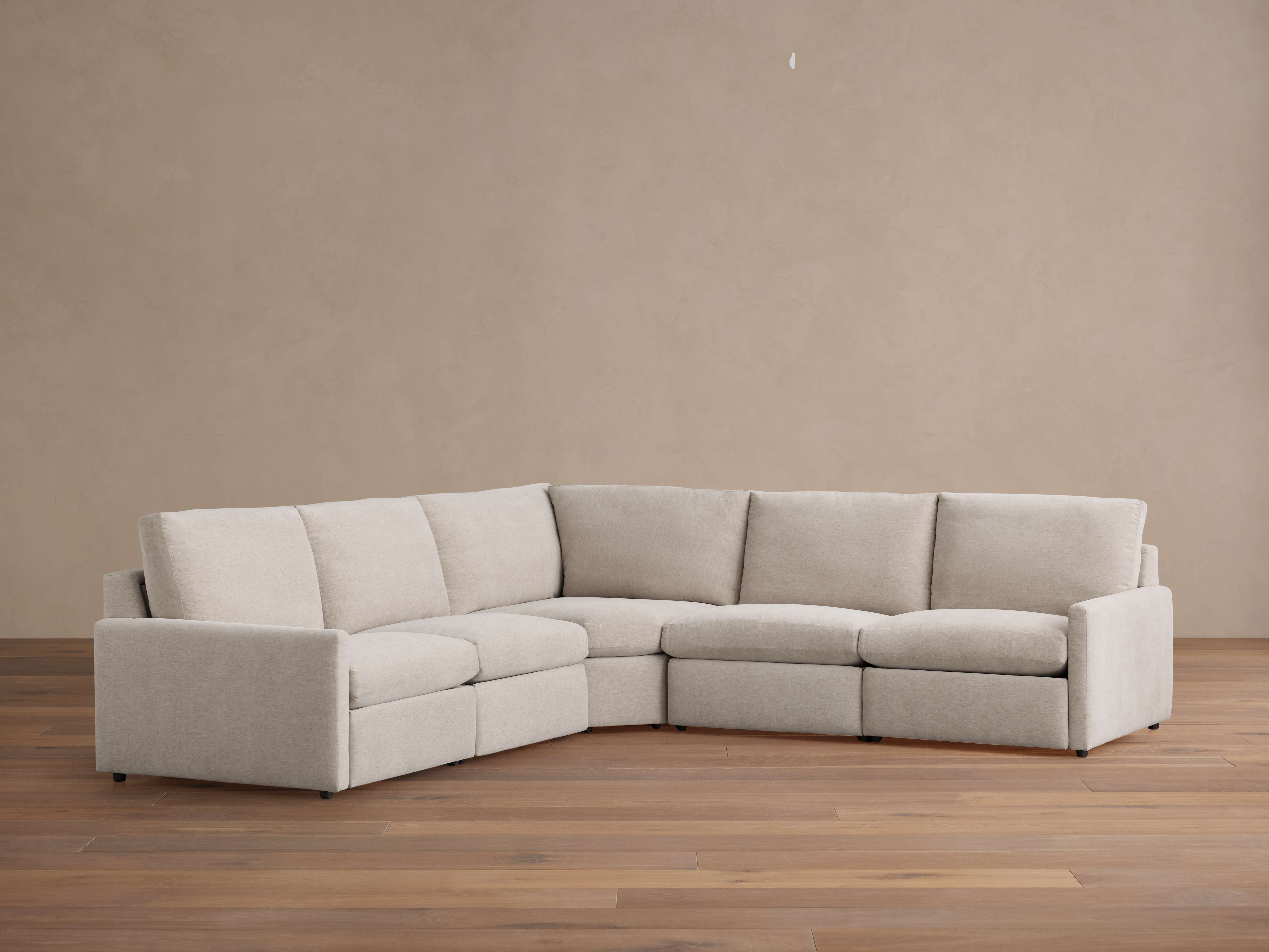 Kipton Slim Arm Five-Piece Motion Corner Sectional - Thumbnail 2