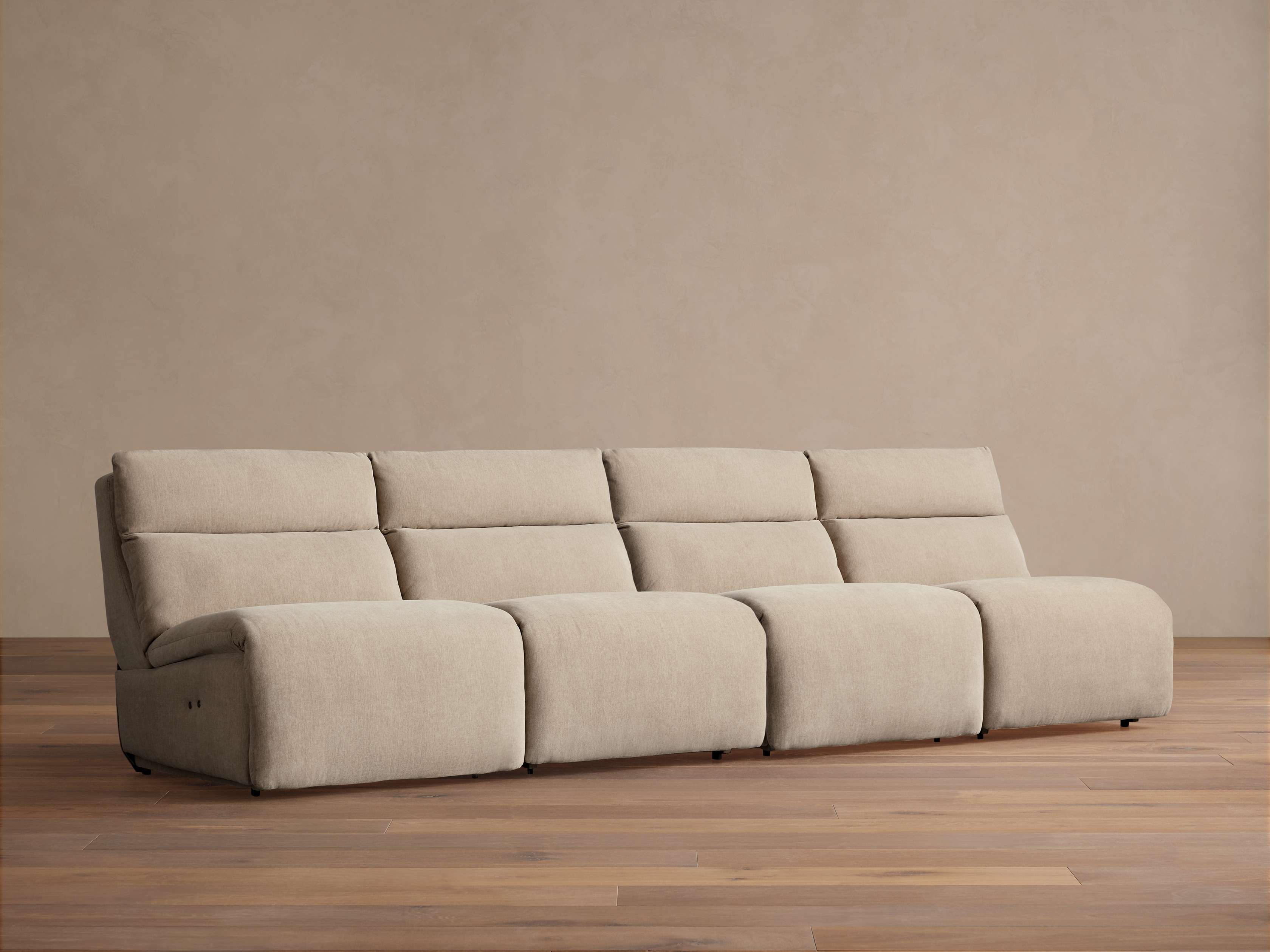 Rowland Tailored Four-Piece Armless Motion Modular Sofa – Arhaus