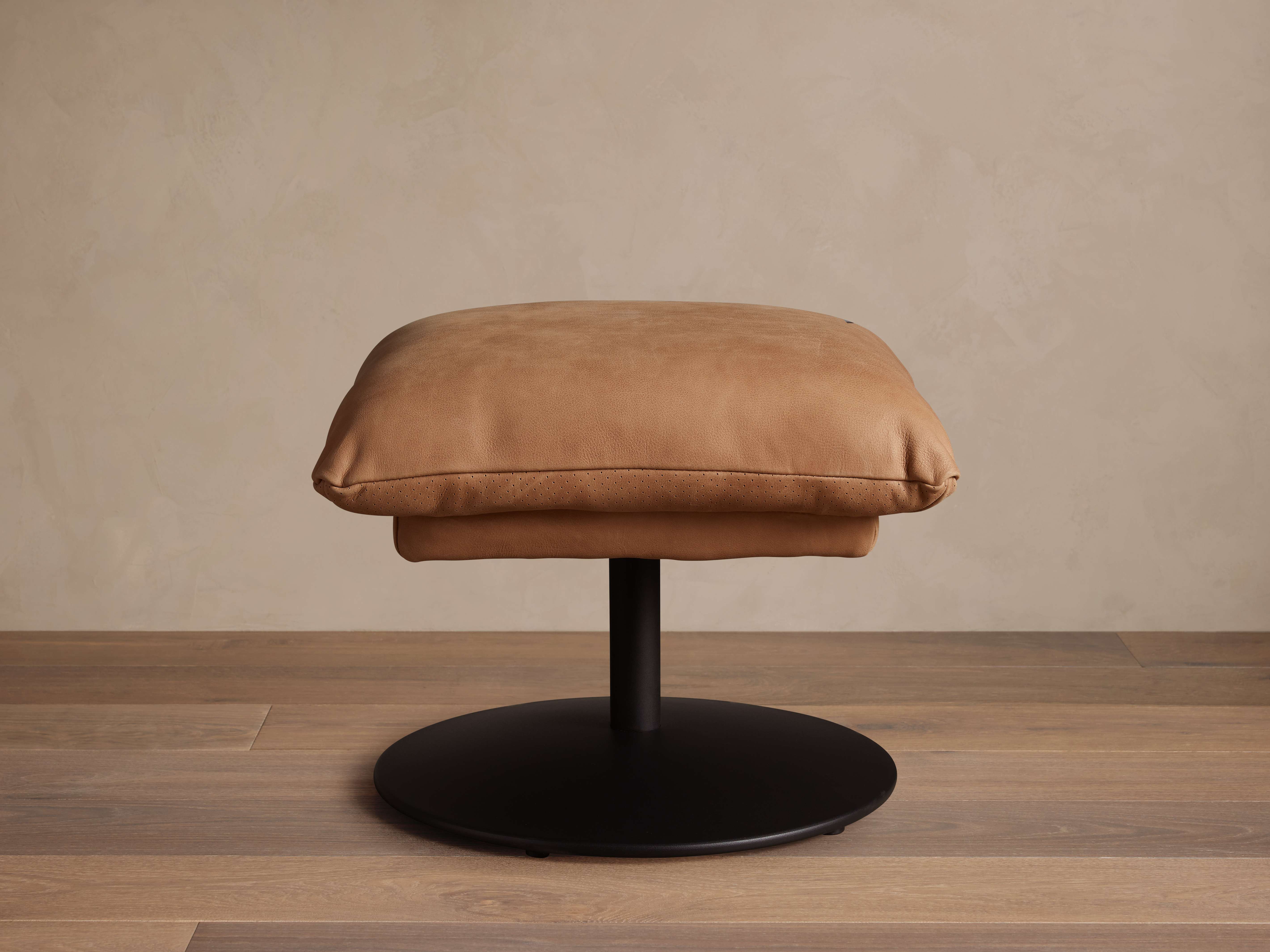 Deacon Leather Ottoman