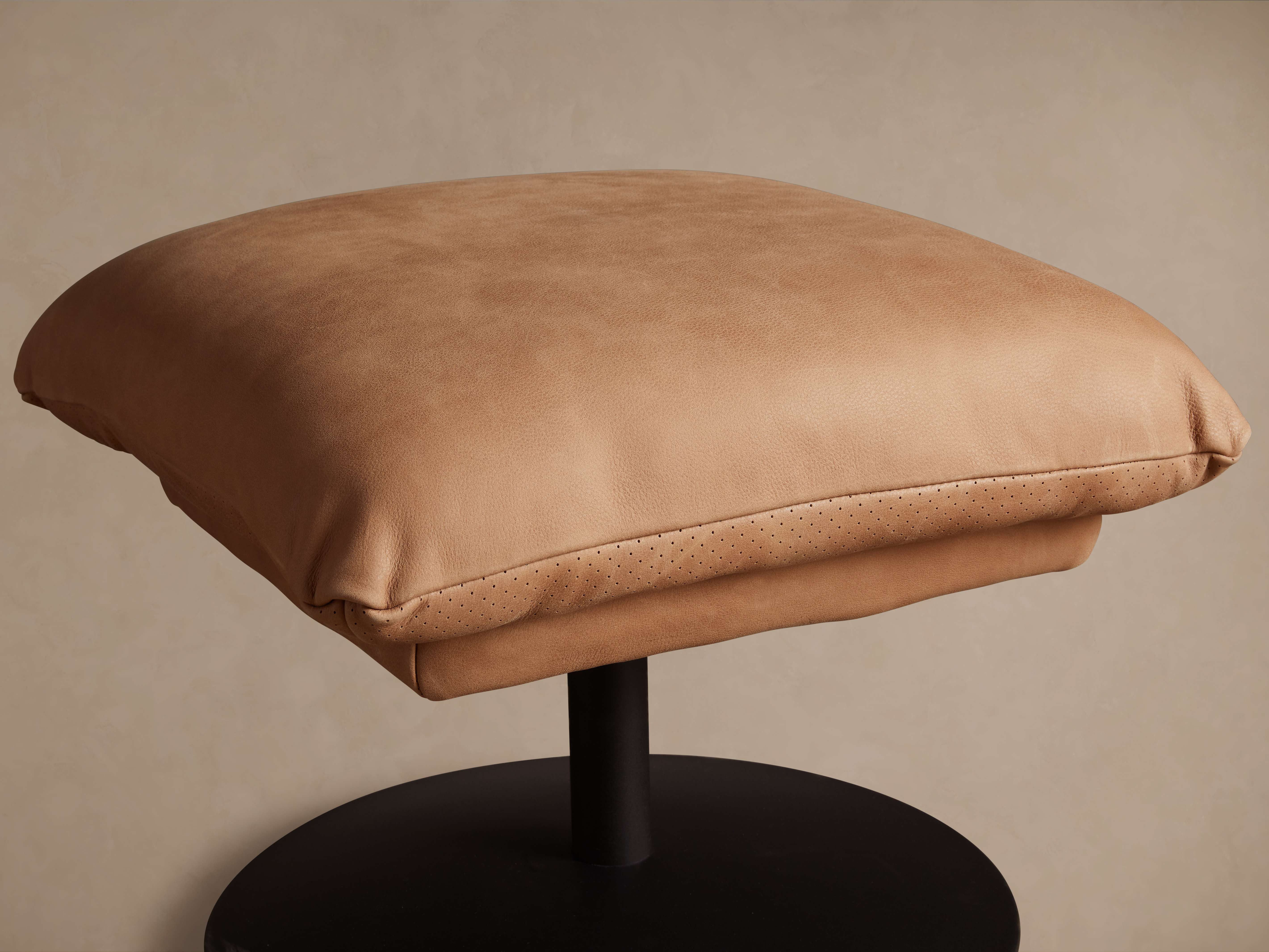 Deacon Leather Ottoman - Thumbnail 3