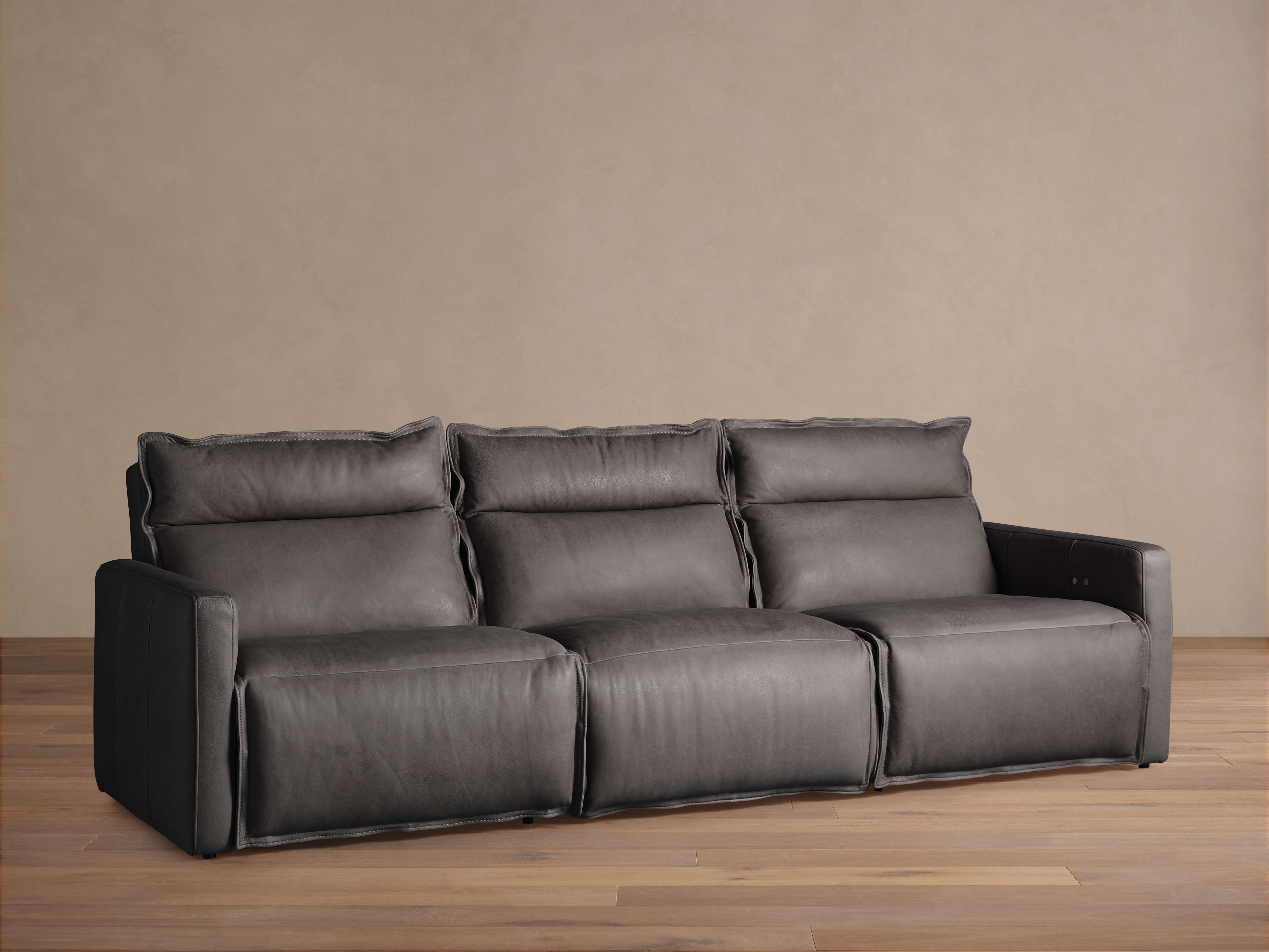 Rowland Leather Three-Piece Motion Modular Sofa – Arhaus