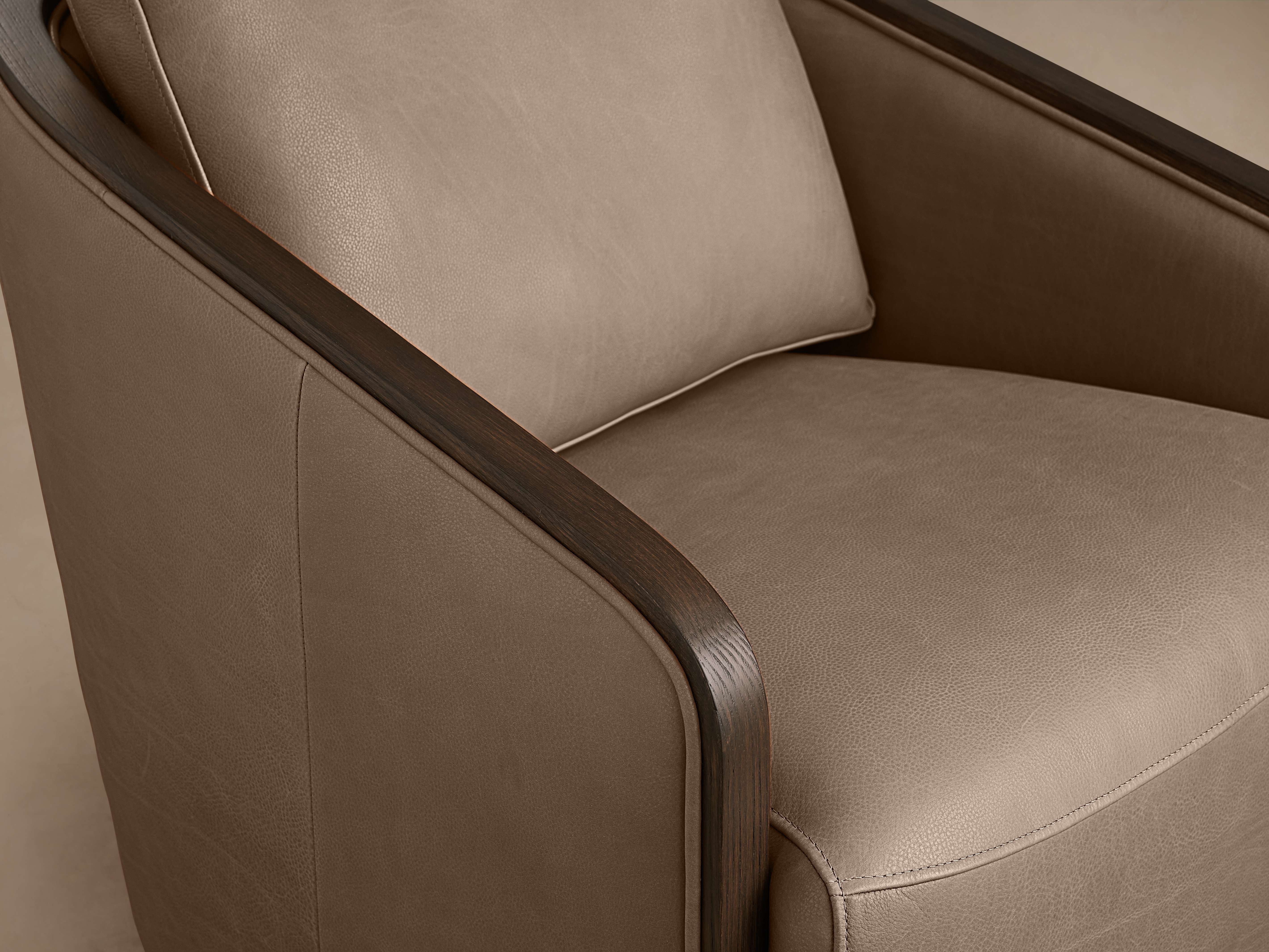 Pomona Leather Swivel Chair
