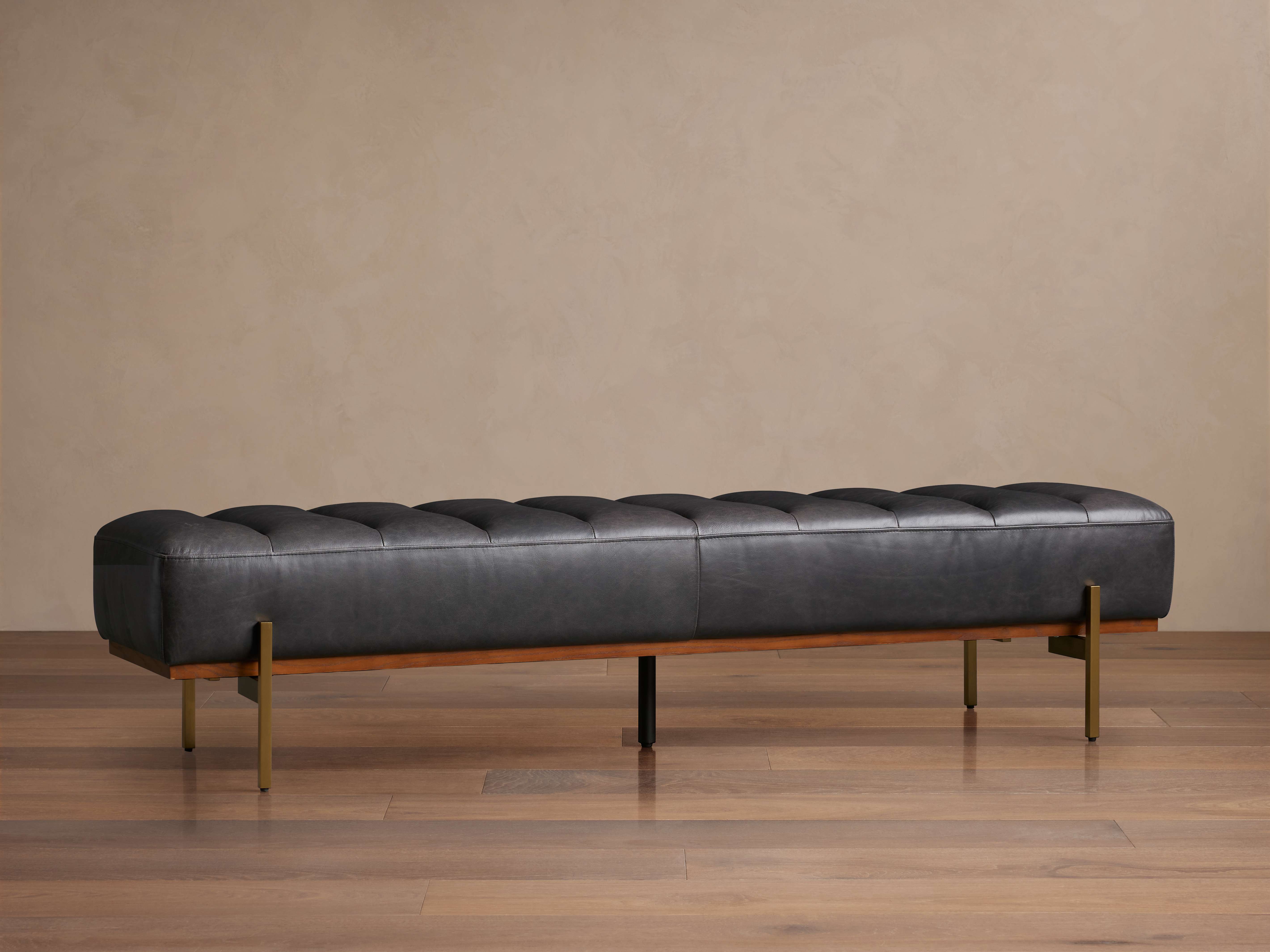 Lansing Leather Bench - Thumbnail 3