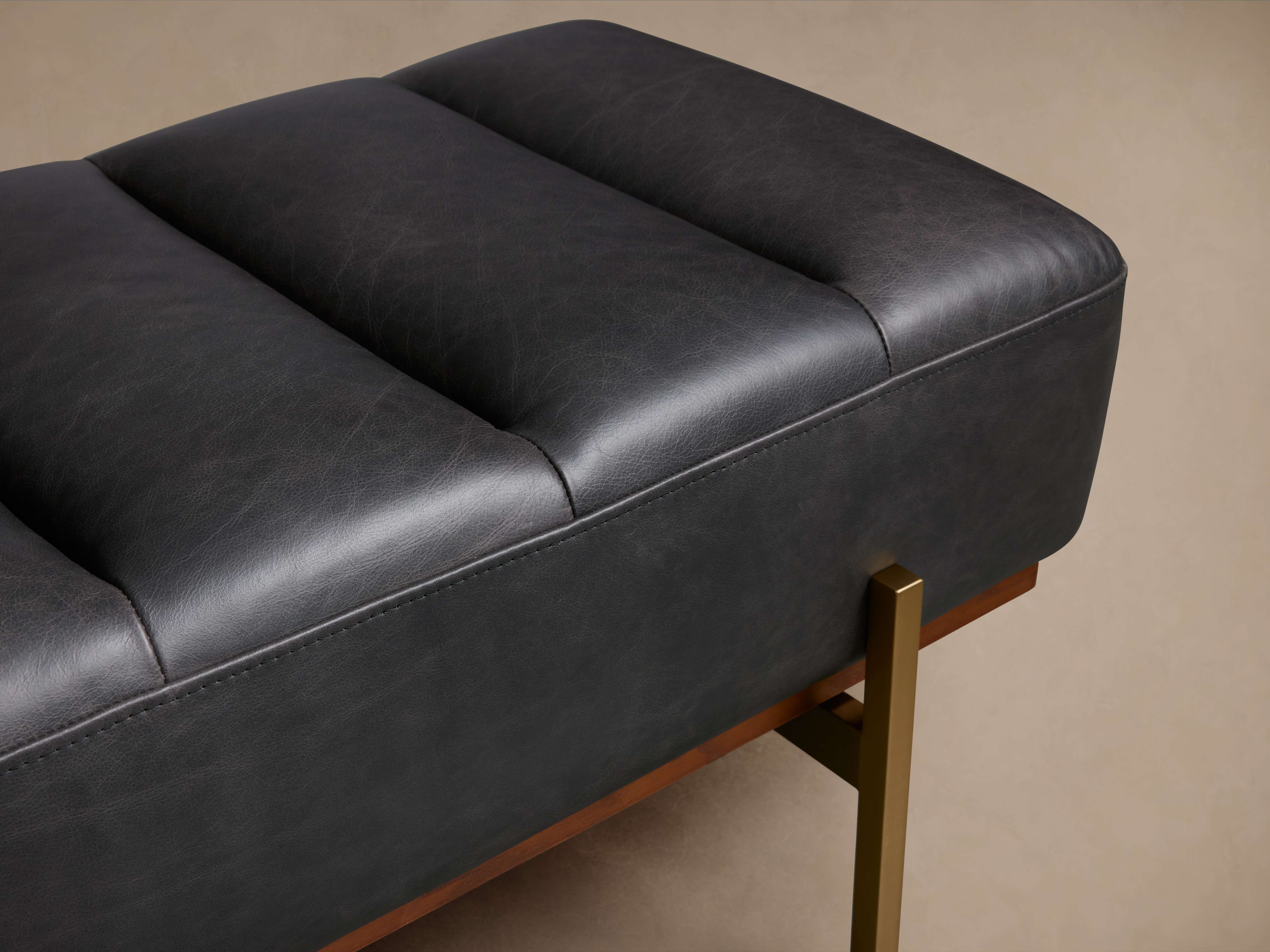 Lansing Leather Bench - Thumbnail 2