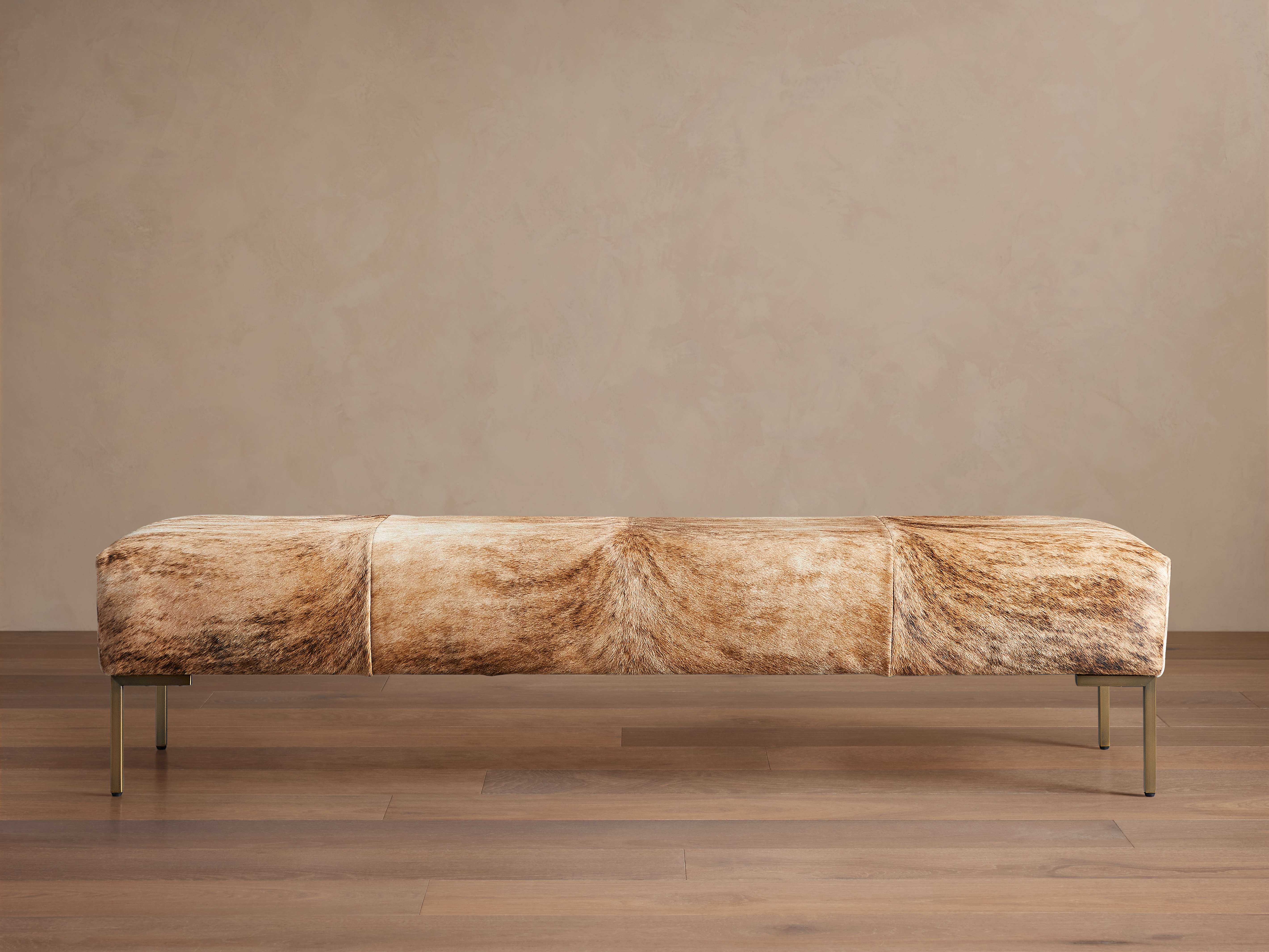 Tilton Hair on Hide Bench – Arhaus