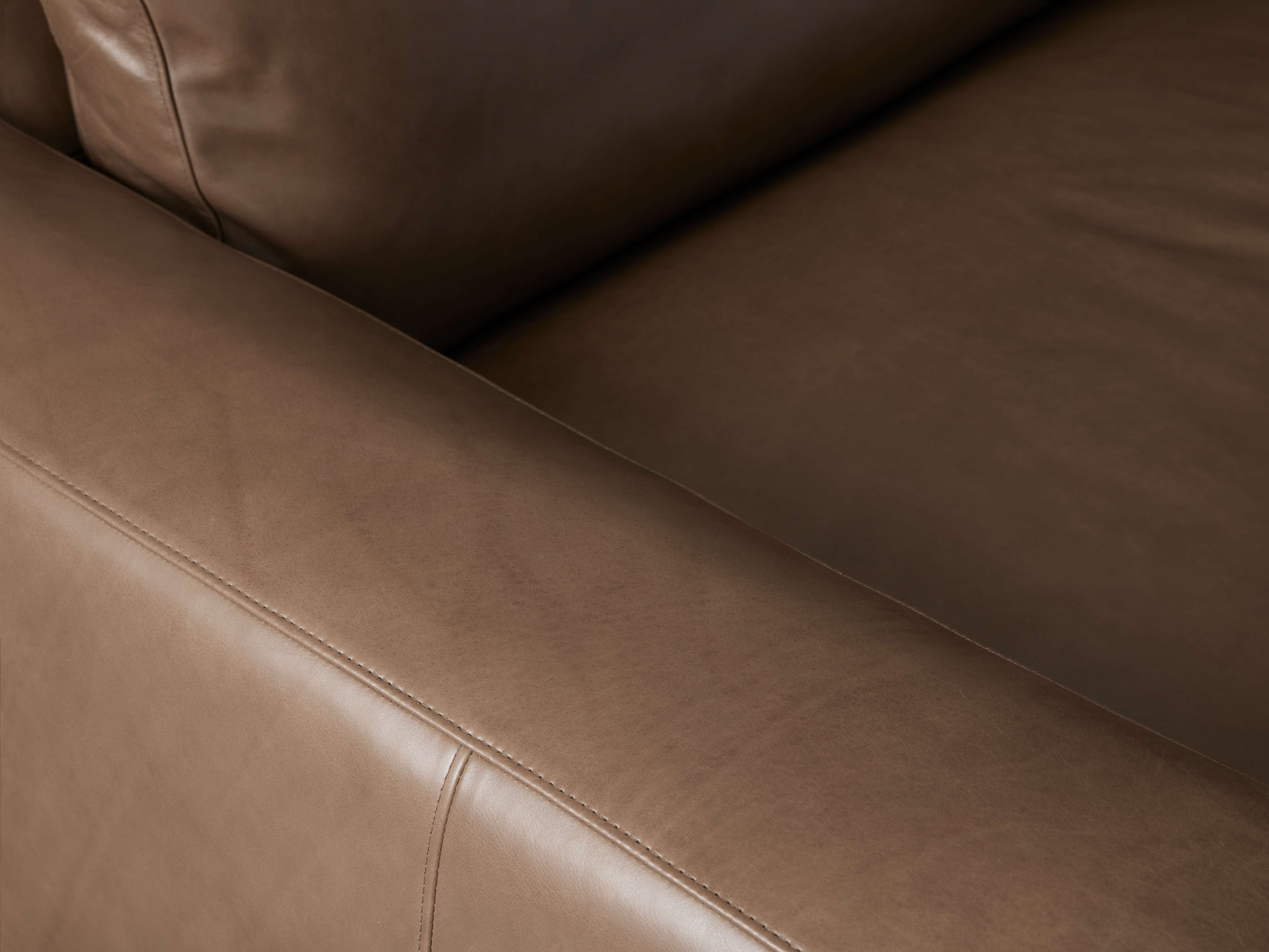 Kipton Wide Arm Leather Sofa