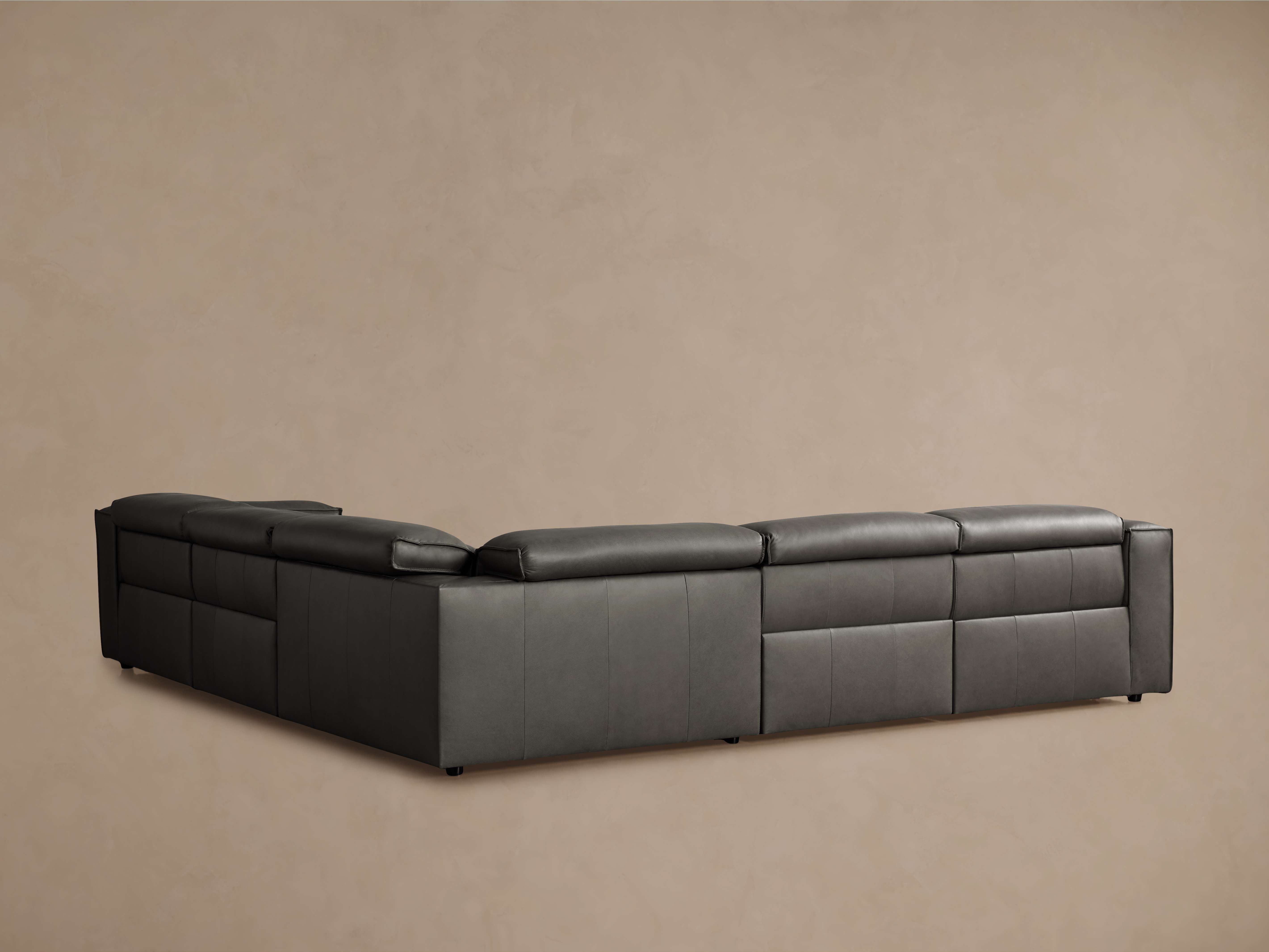 Coburn Leather Five Piece Motion Corner Sectional