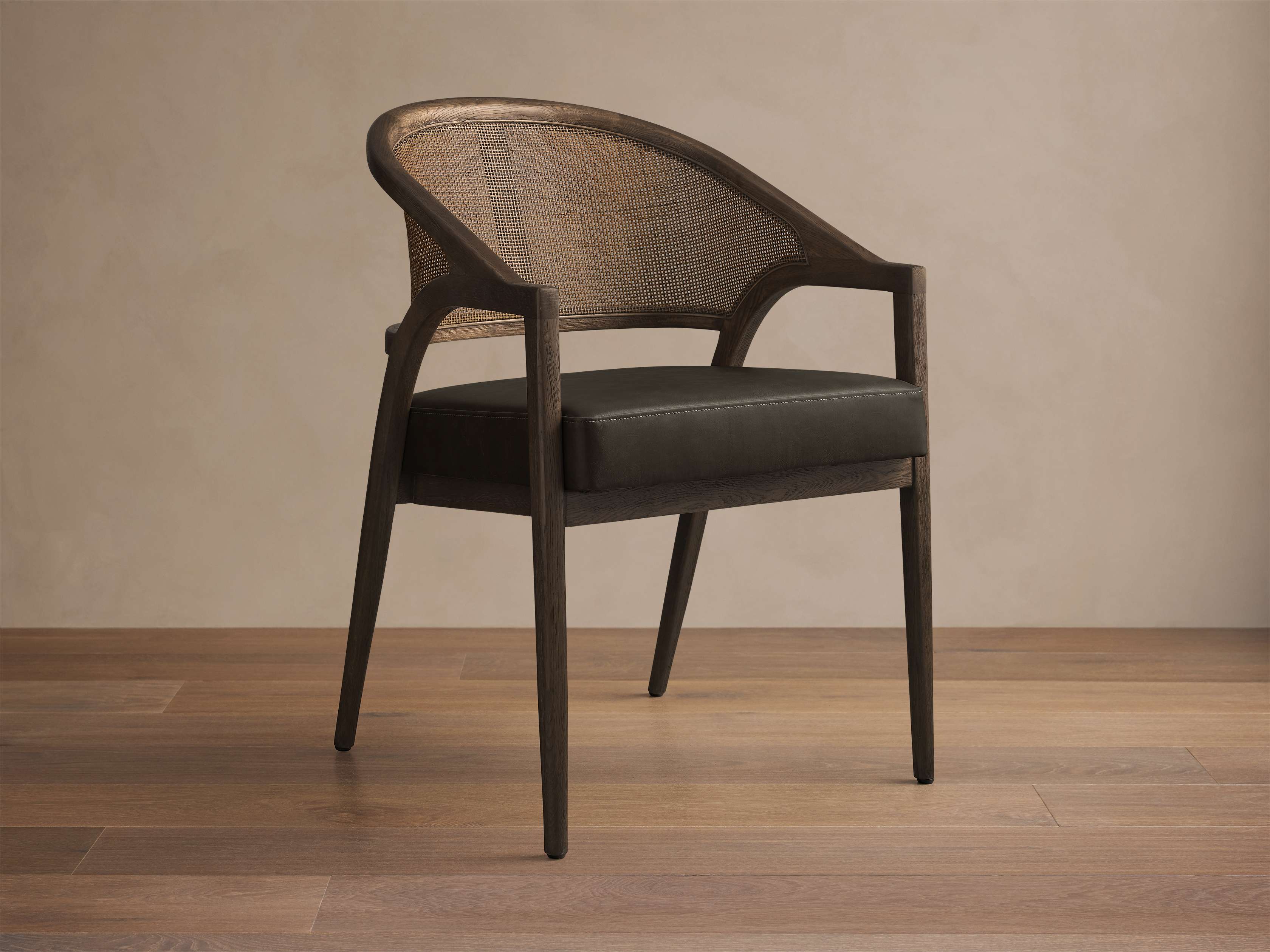 Aimee Faux Leather Dining Arm Chair – Arhaus