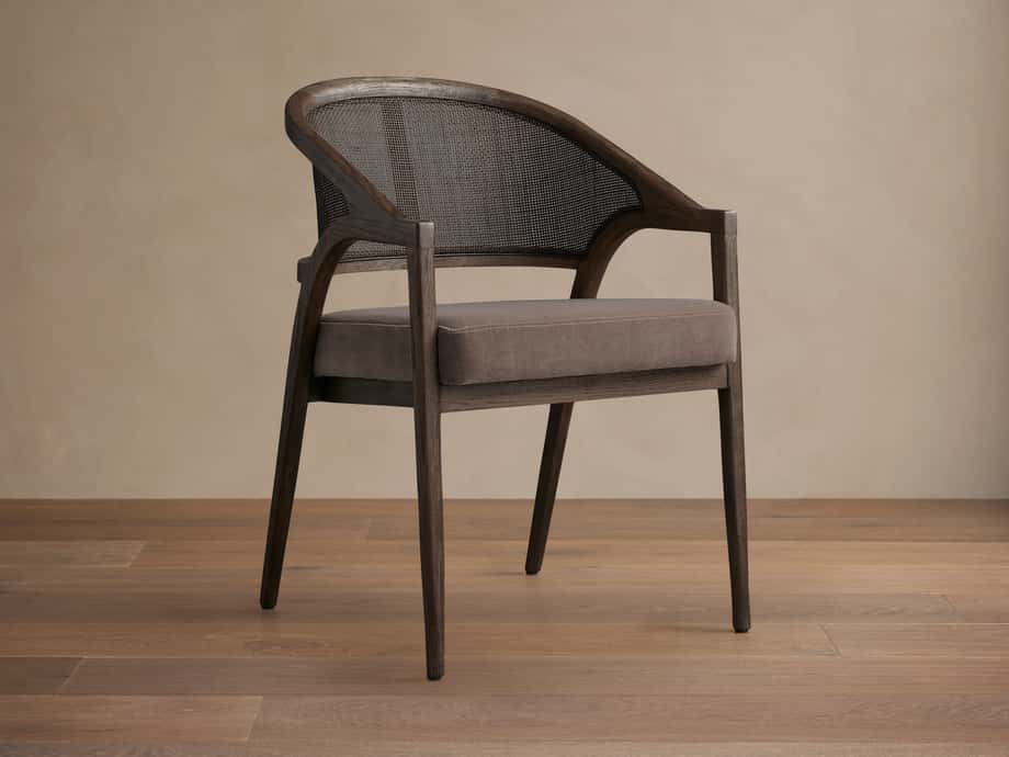 Aimee Dining Arm Chair in Mocha