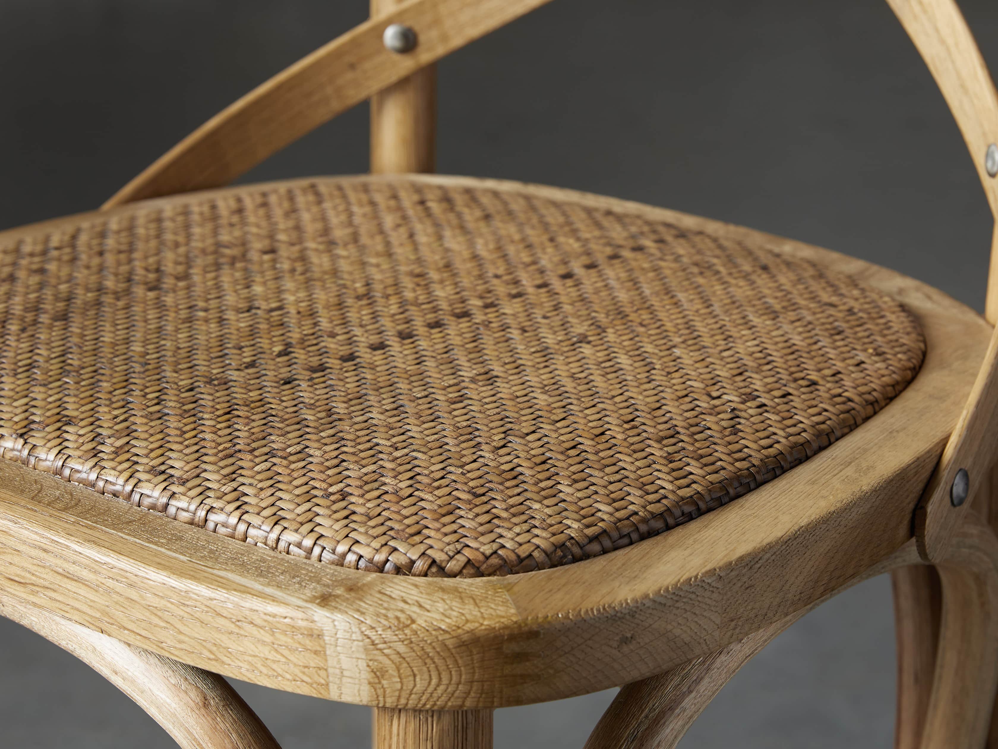 Cadence Stool with Rattan Seat