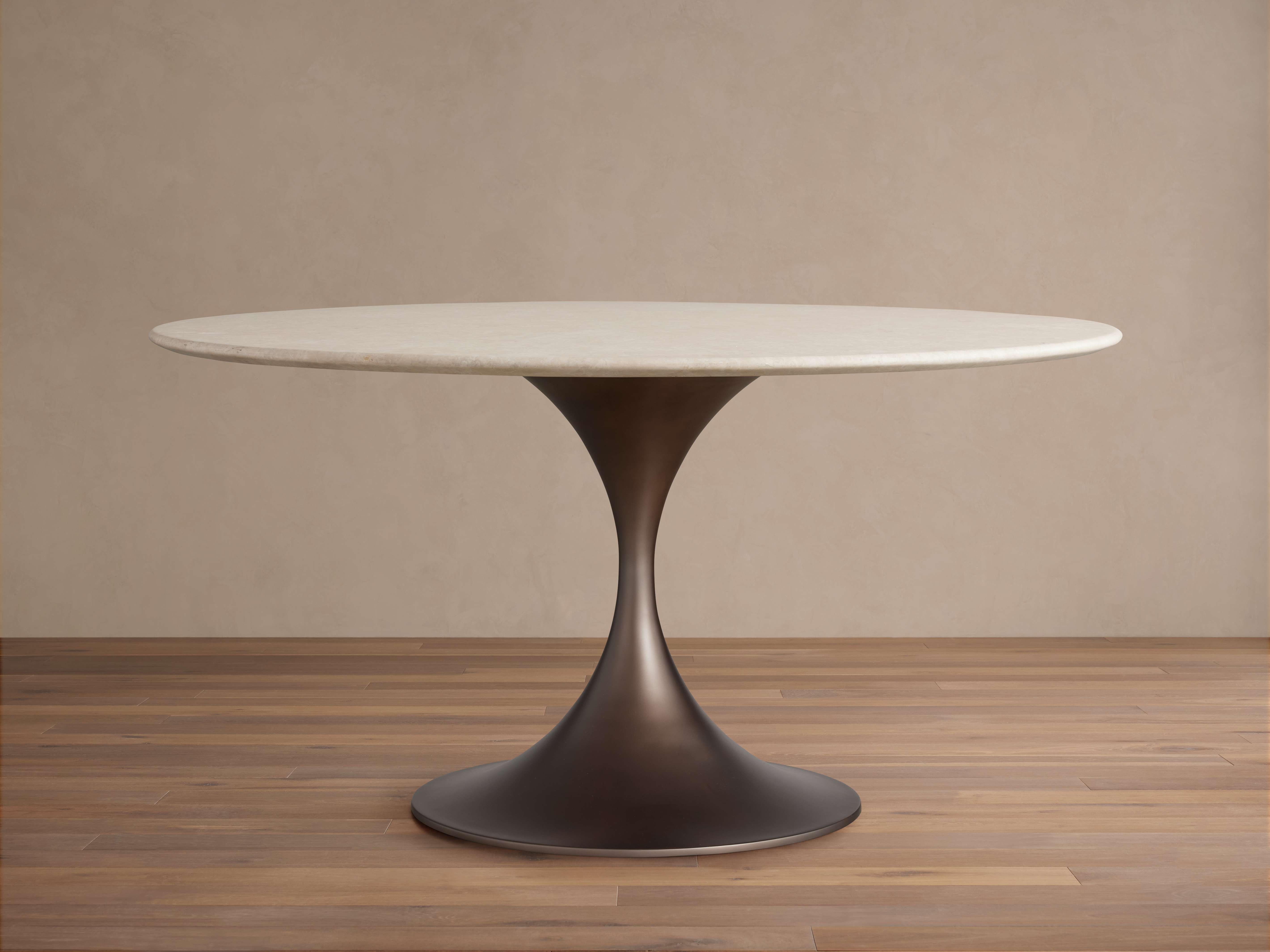 Saint Germain Stone Dining Table with Launette Base - Thumbnail 2