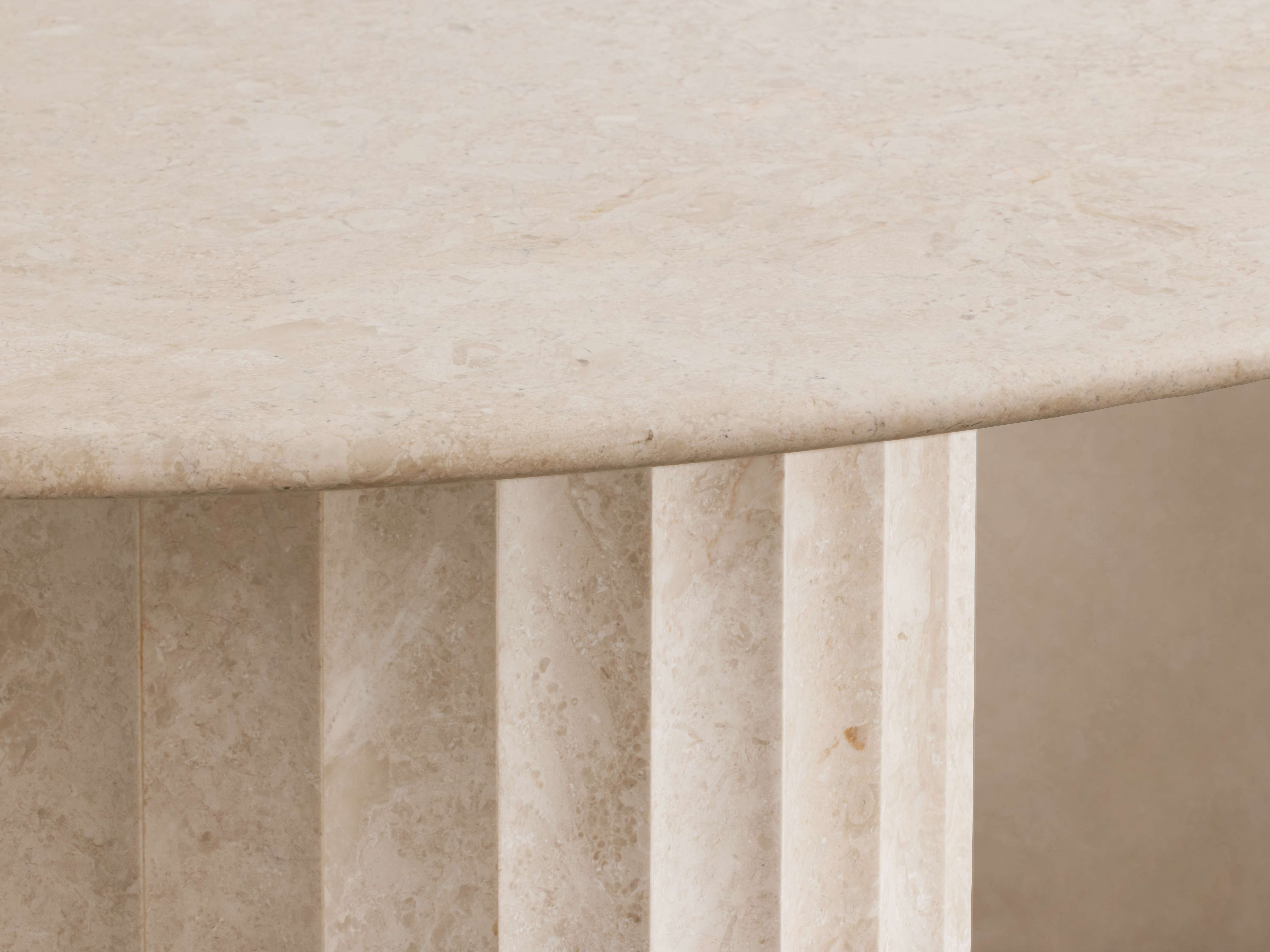 Danae Round Stone Dining Table - Thumbnail 5