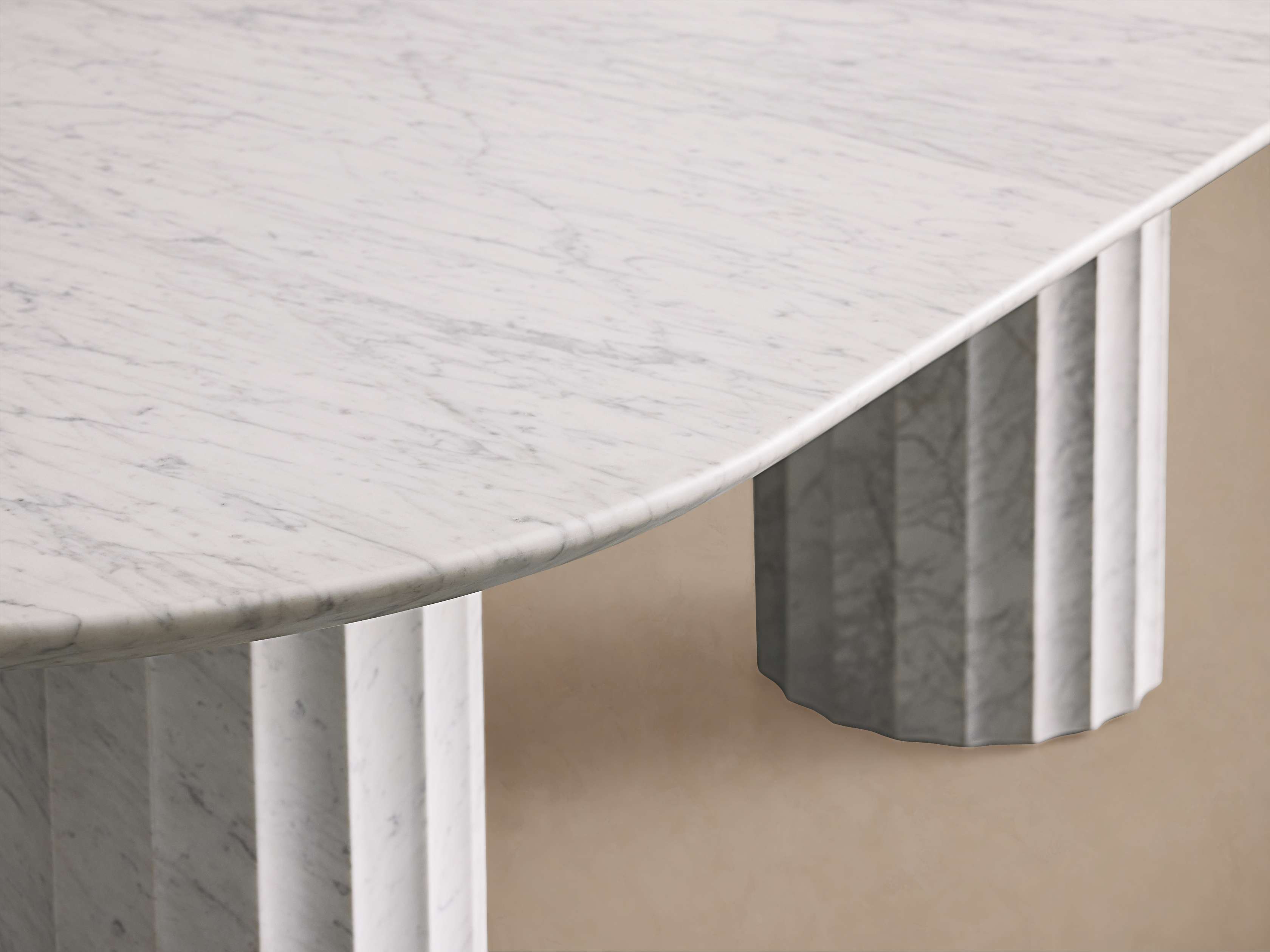 Danae Round Stone Dining Table - Thumbnail 3