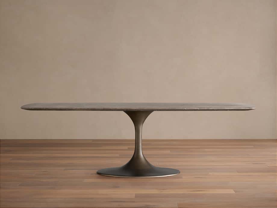 Saint Germain Stone Dining Table with Launette Base