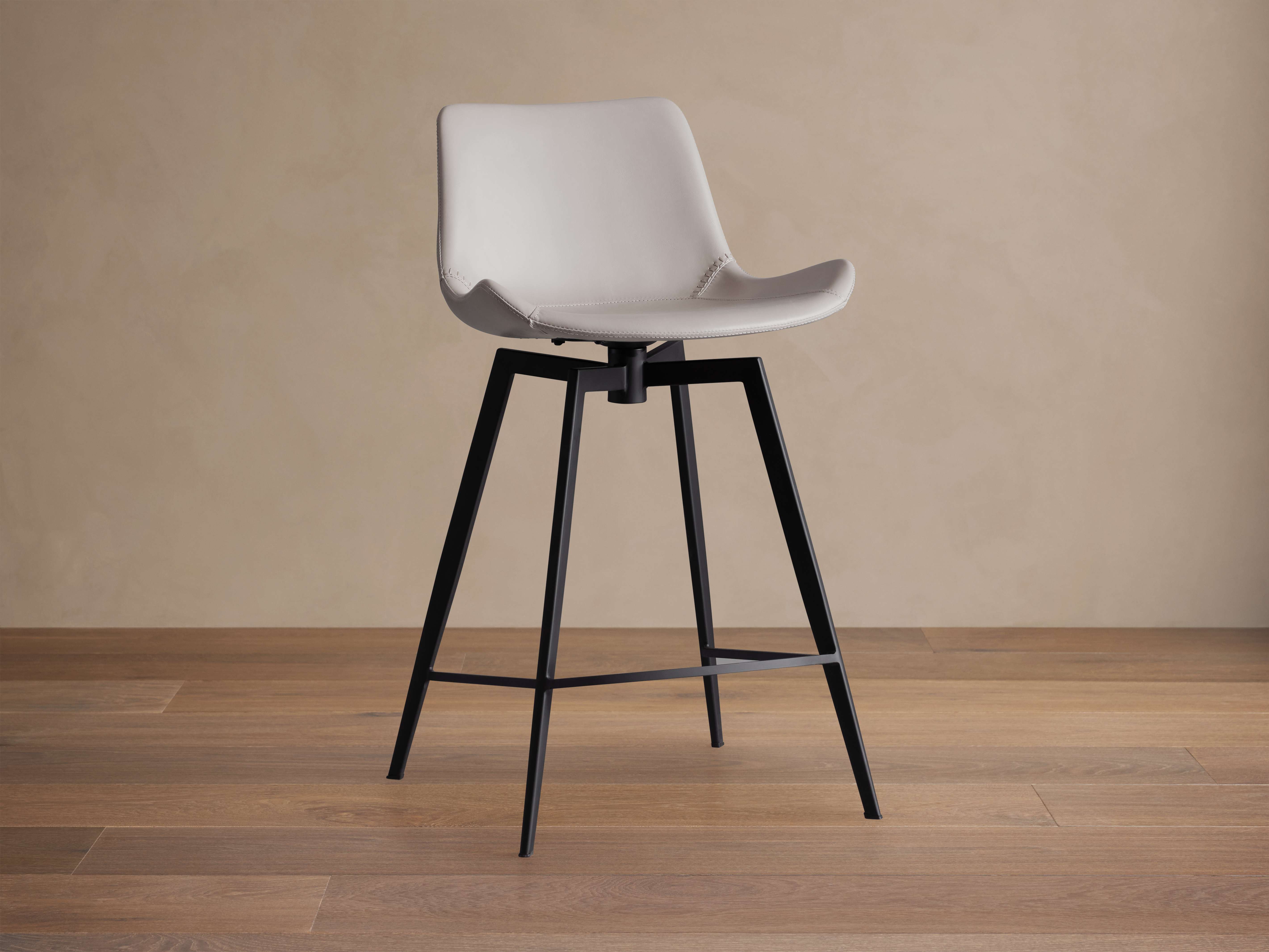 Gage Faux Leather Swivel Stool – Arhaus