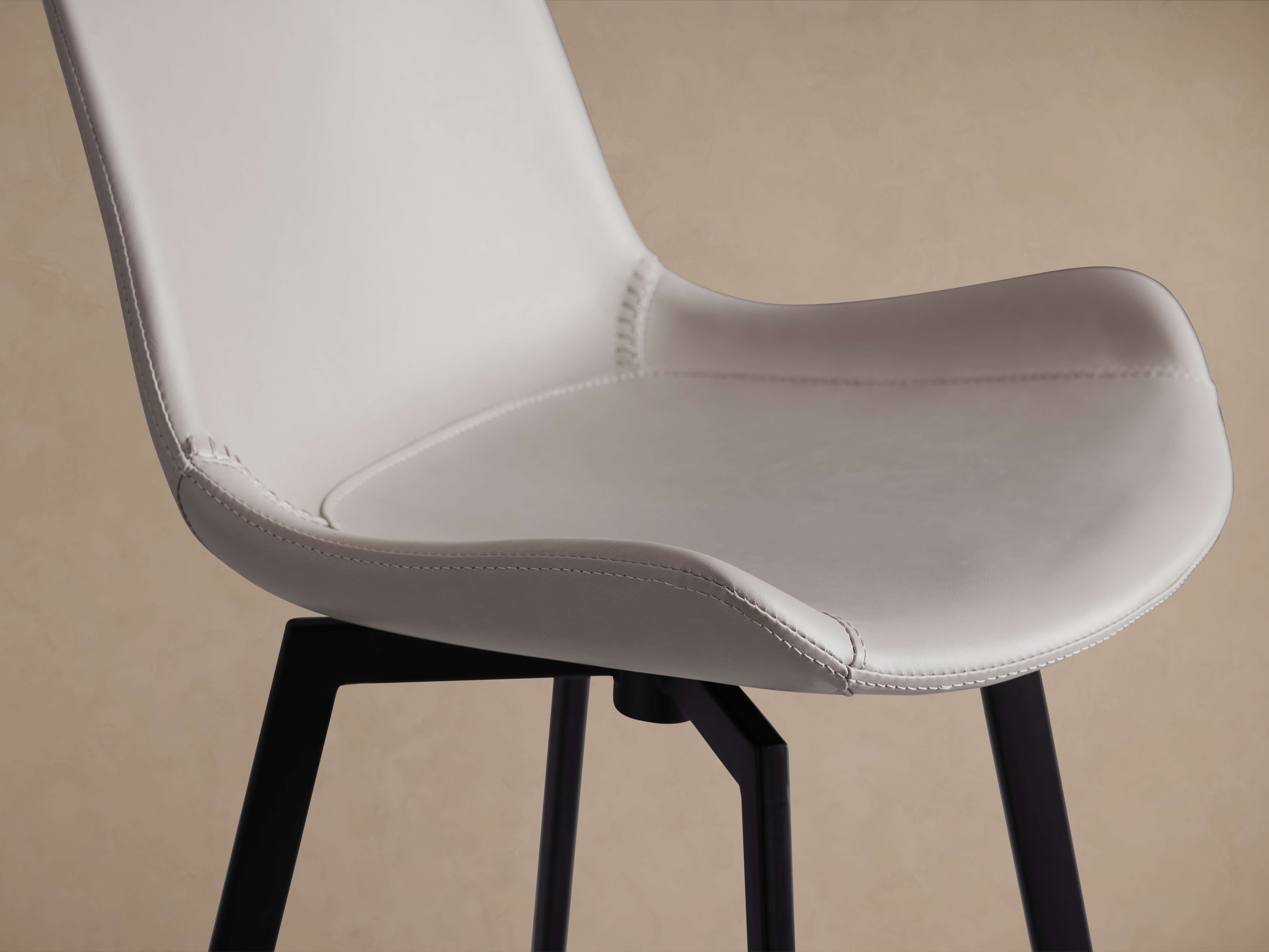 Gage Faux Leather Swivel Stool