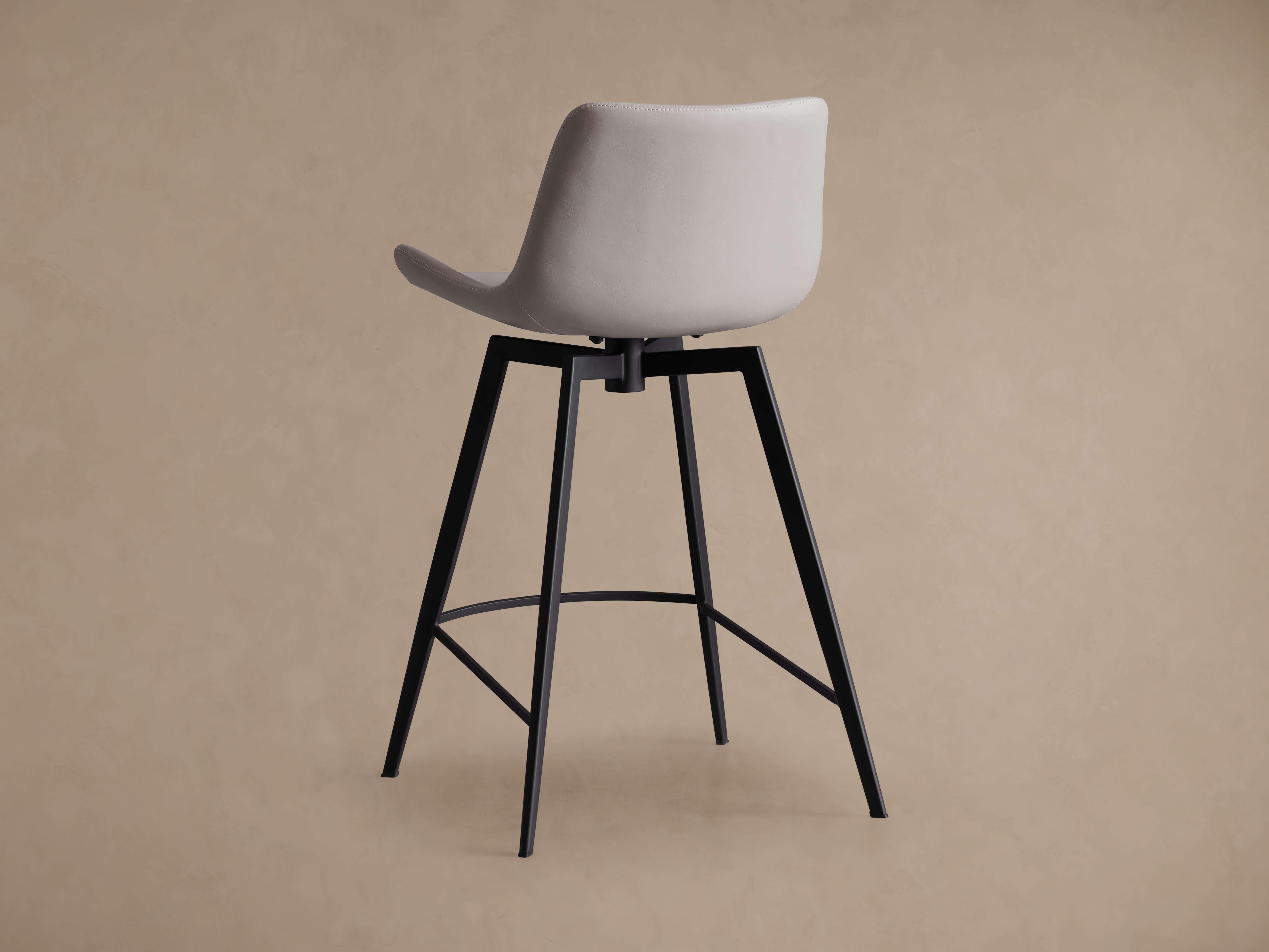 Gage Faux Leather Swivel Stool