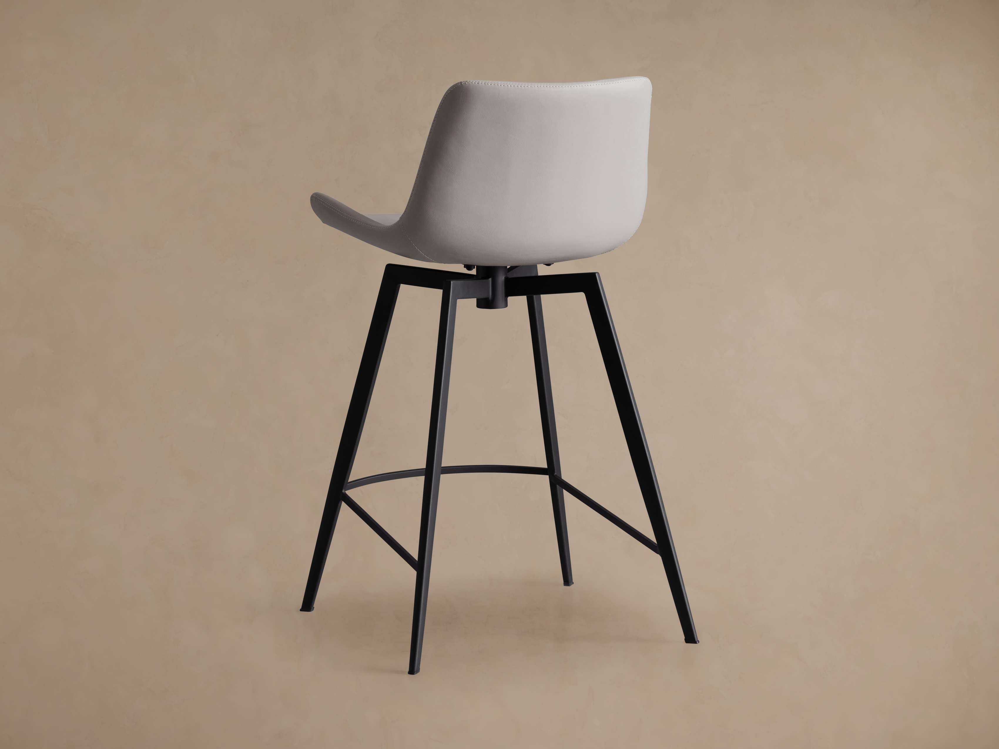 Gage Faux Leather Swivel Stool